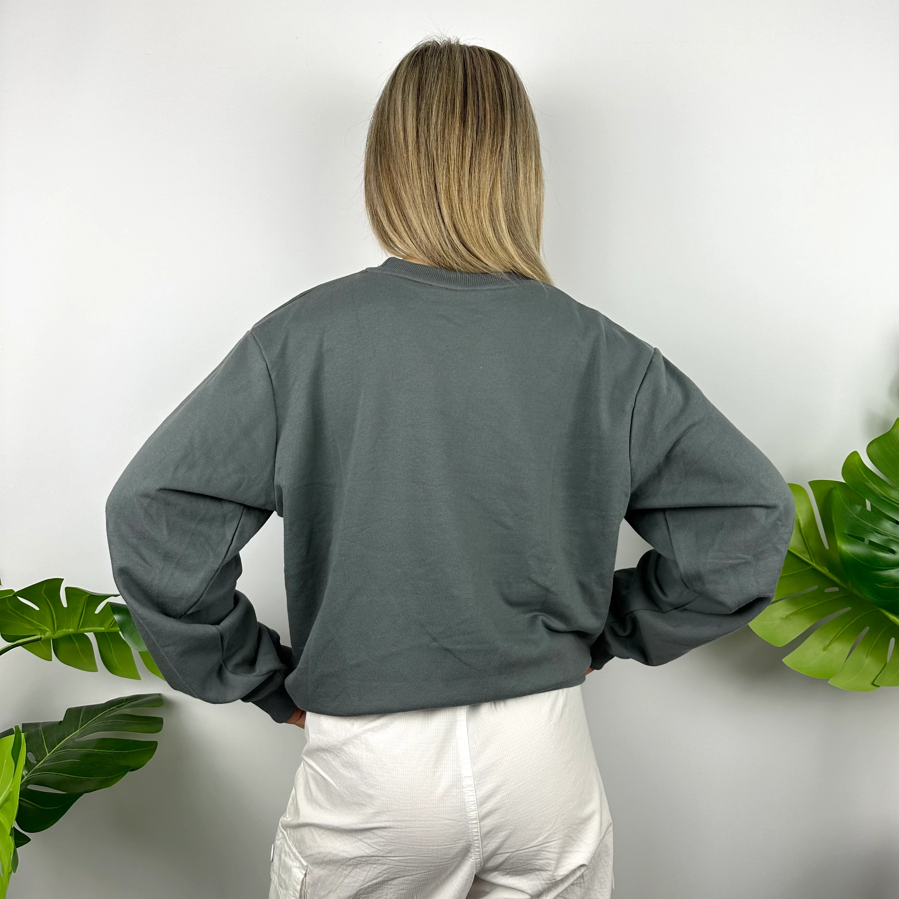 Carhartt Grey Embroidered Spell Out Sweatshirt (L) - Image 3