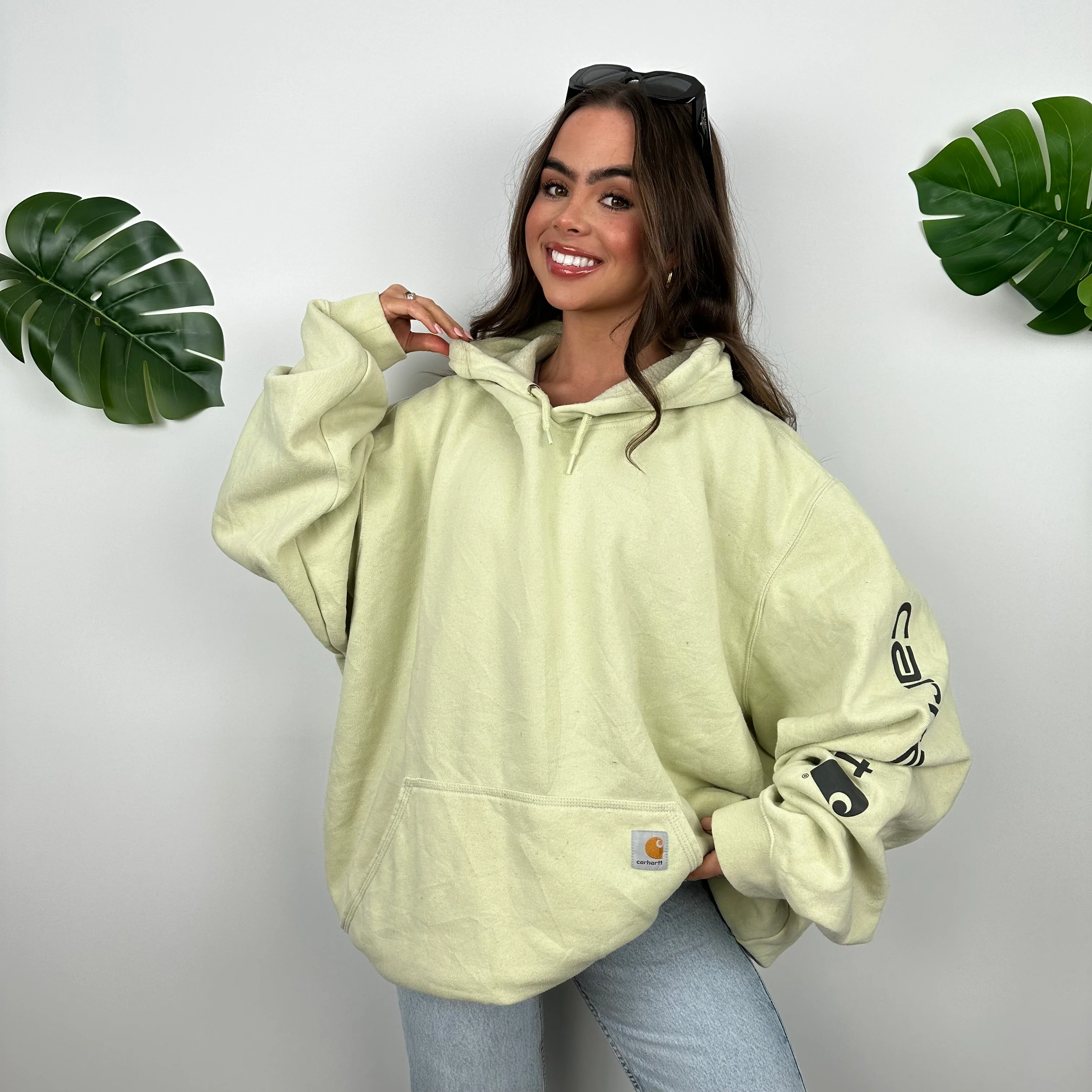 Carhartt Lime Embroidered Logo Hoodie (XXL) - Image 4