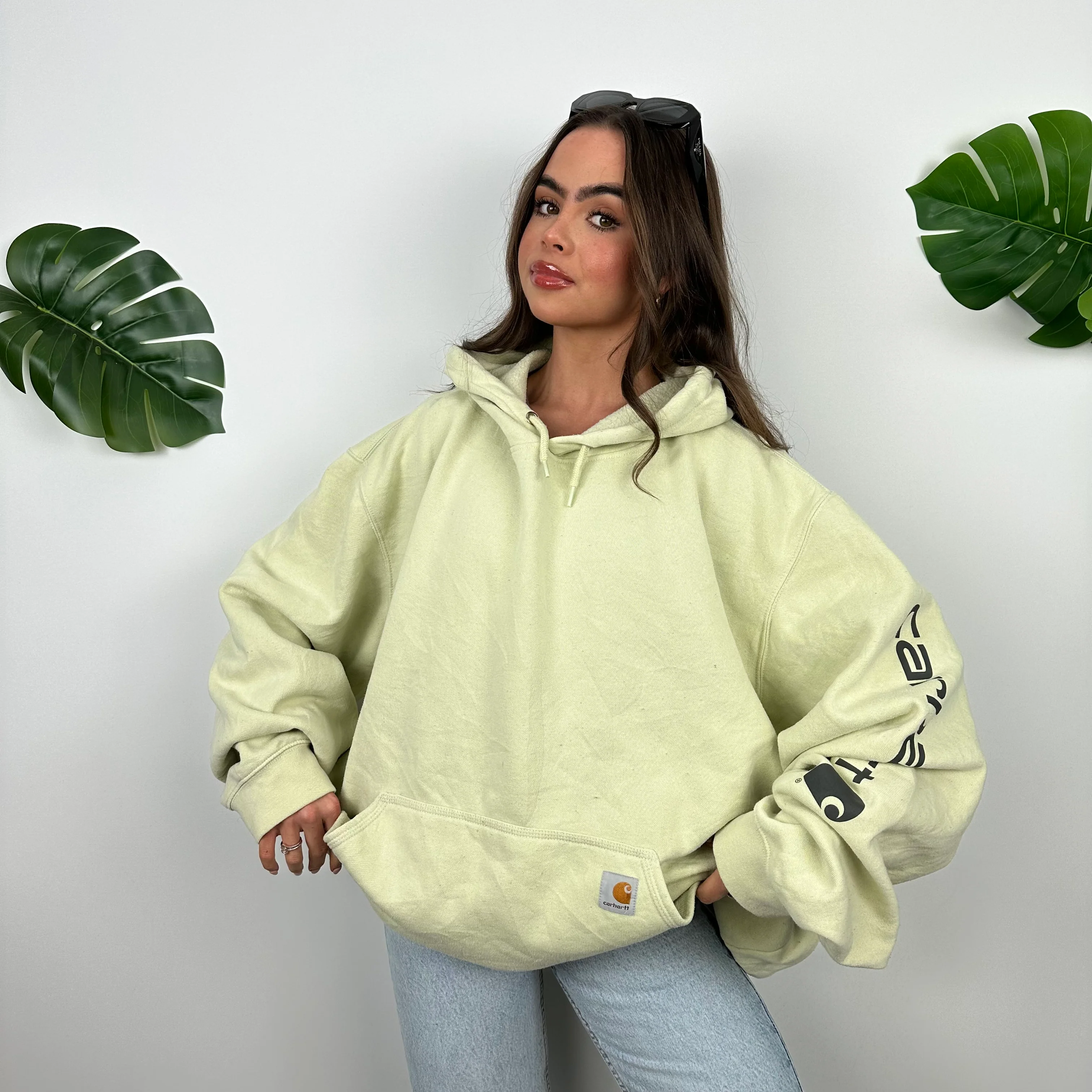 Carhartt Lime Embroidered Logo Hoodie (XXL) - Image 5