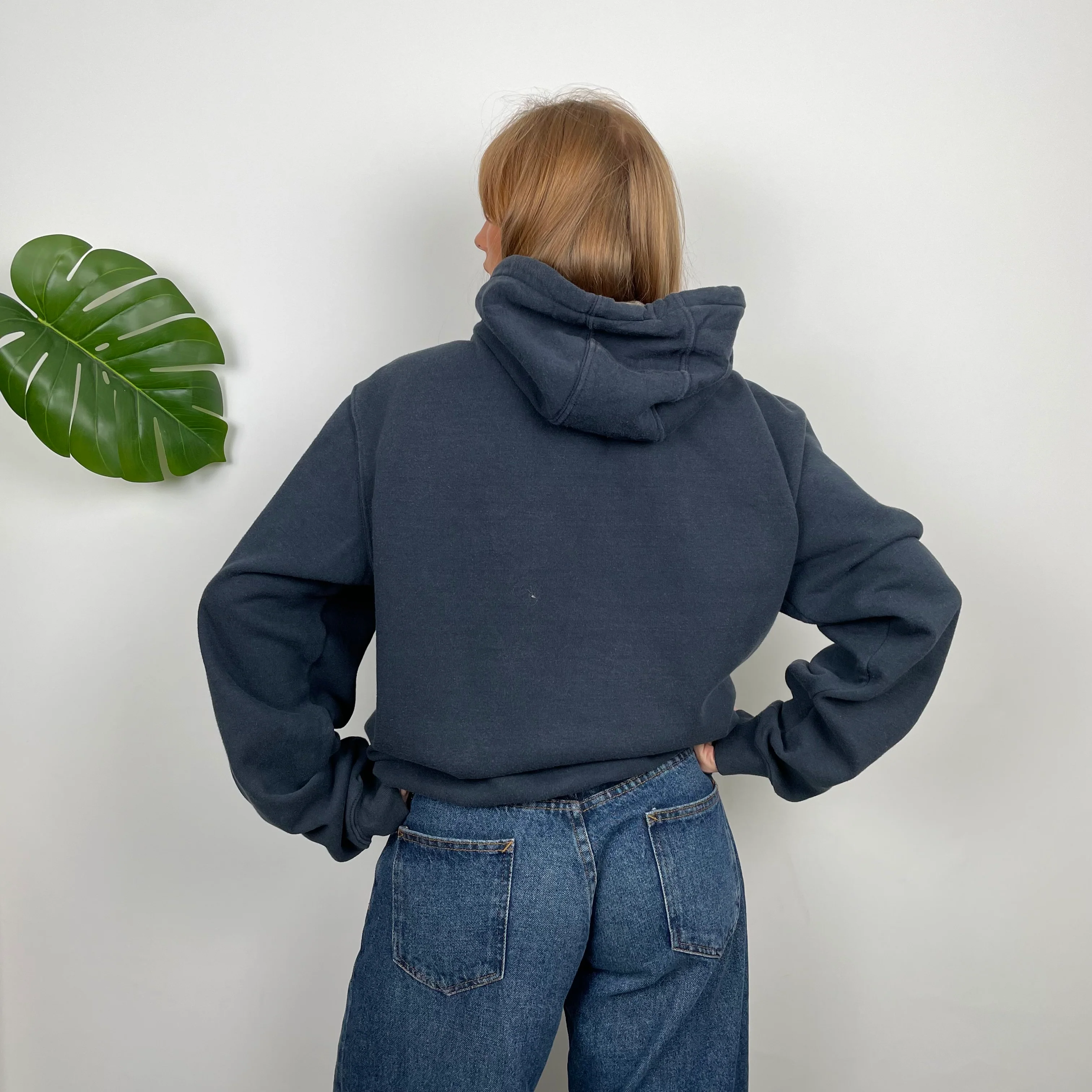 Carhartt Navy Embroidered Spell Out Hoodie (XL) - Image 4