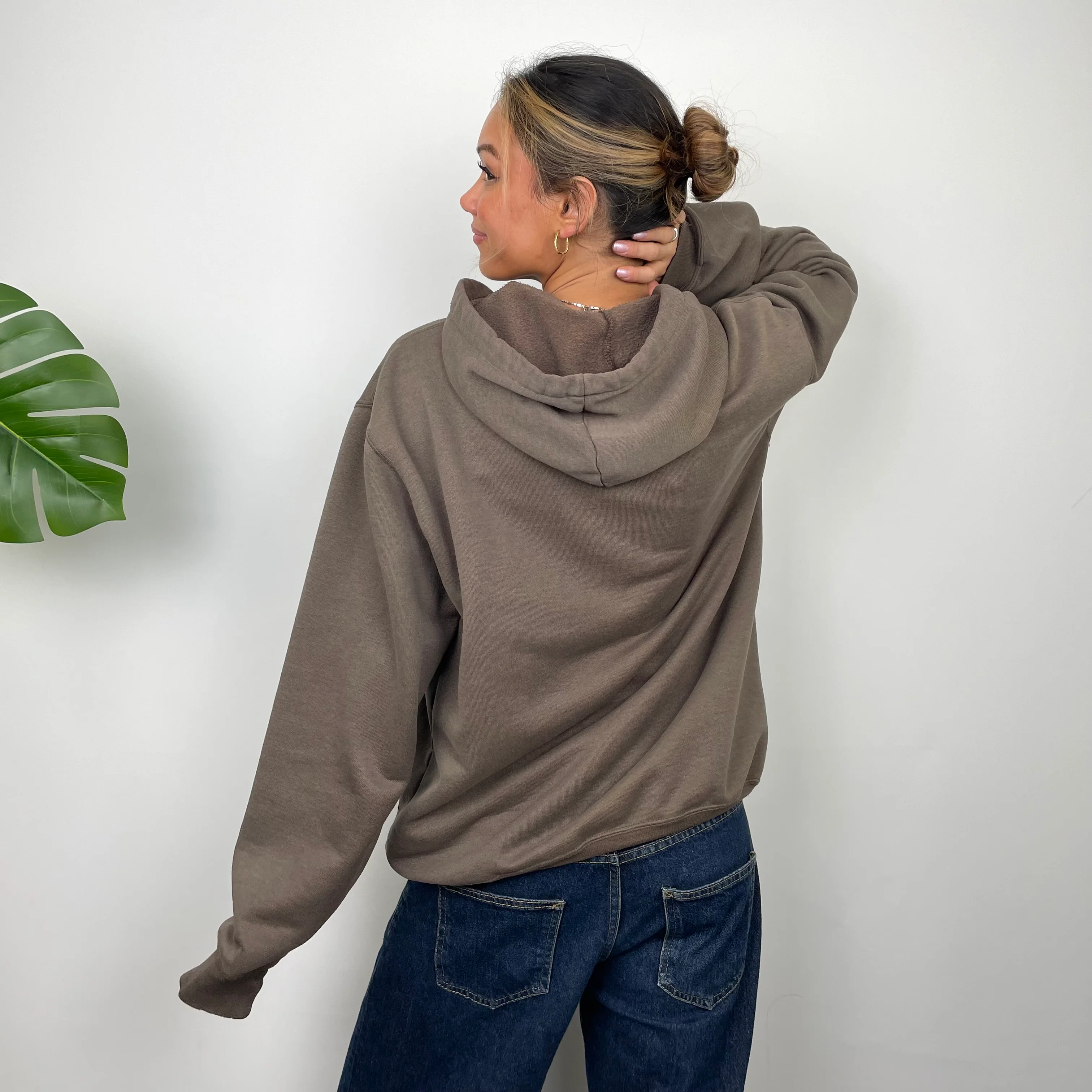Carhartt RARE Brown Embroidered Logo Zip Up Hoodie Jacket (L) - Image 6
