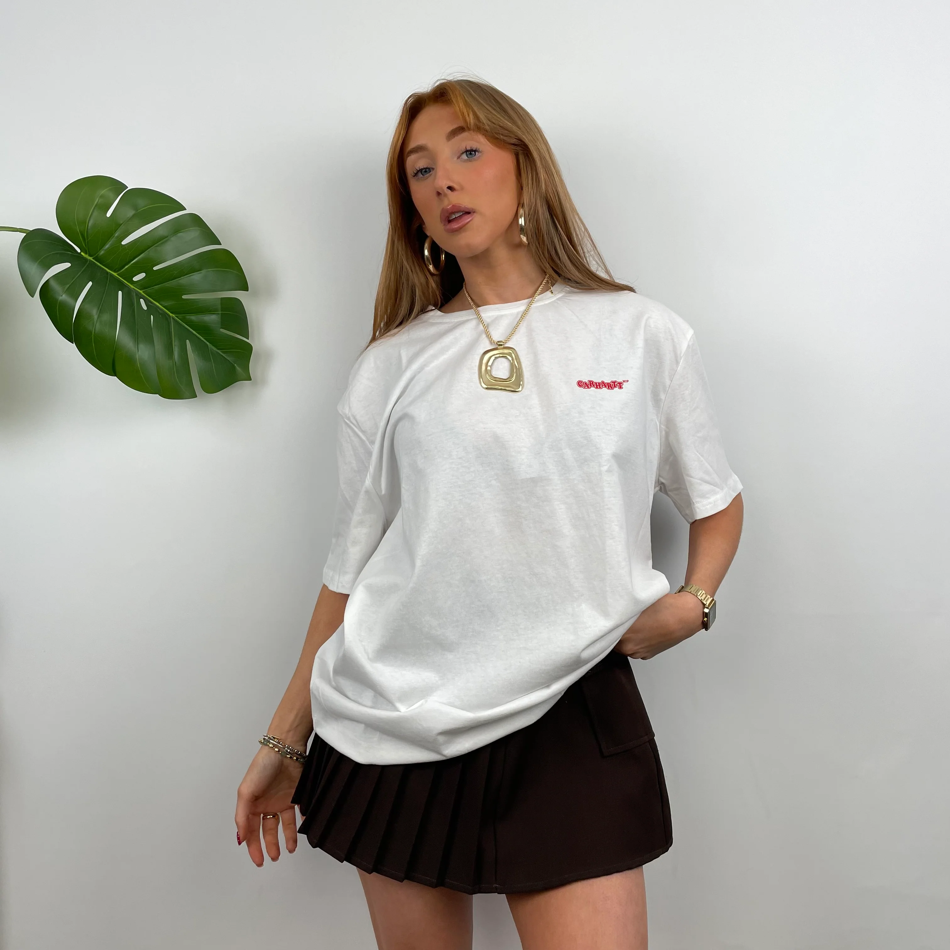 Carhartt RARE White Logo T Shirt (L) - Image 4