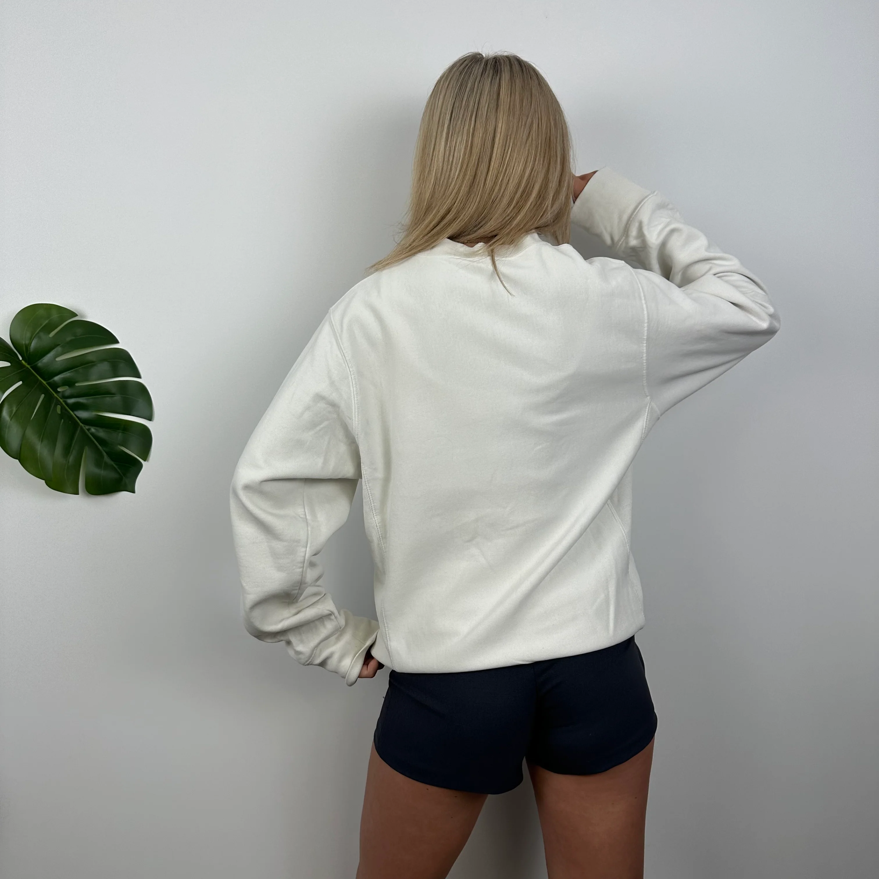 Carhartt RARE White Embroidered Spell Out Sweatshirt (M) - Image 6