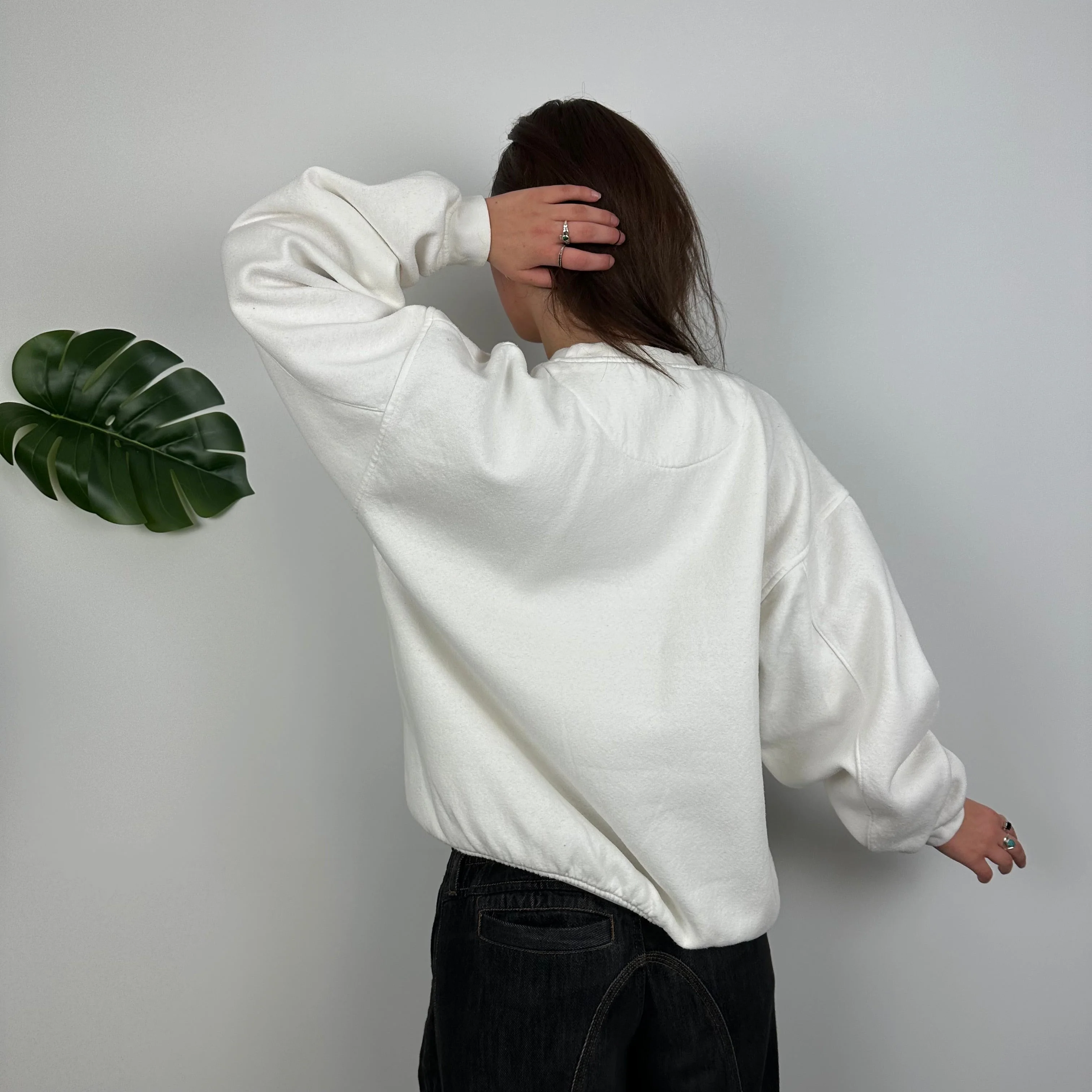 Carhartt White Embroidered Spell Out Sweatshirt (M) - Image 4