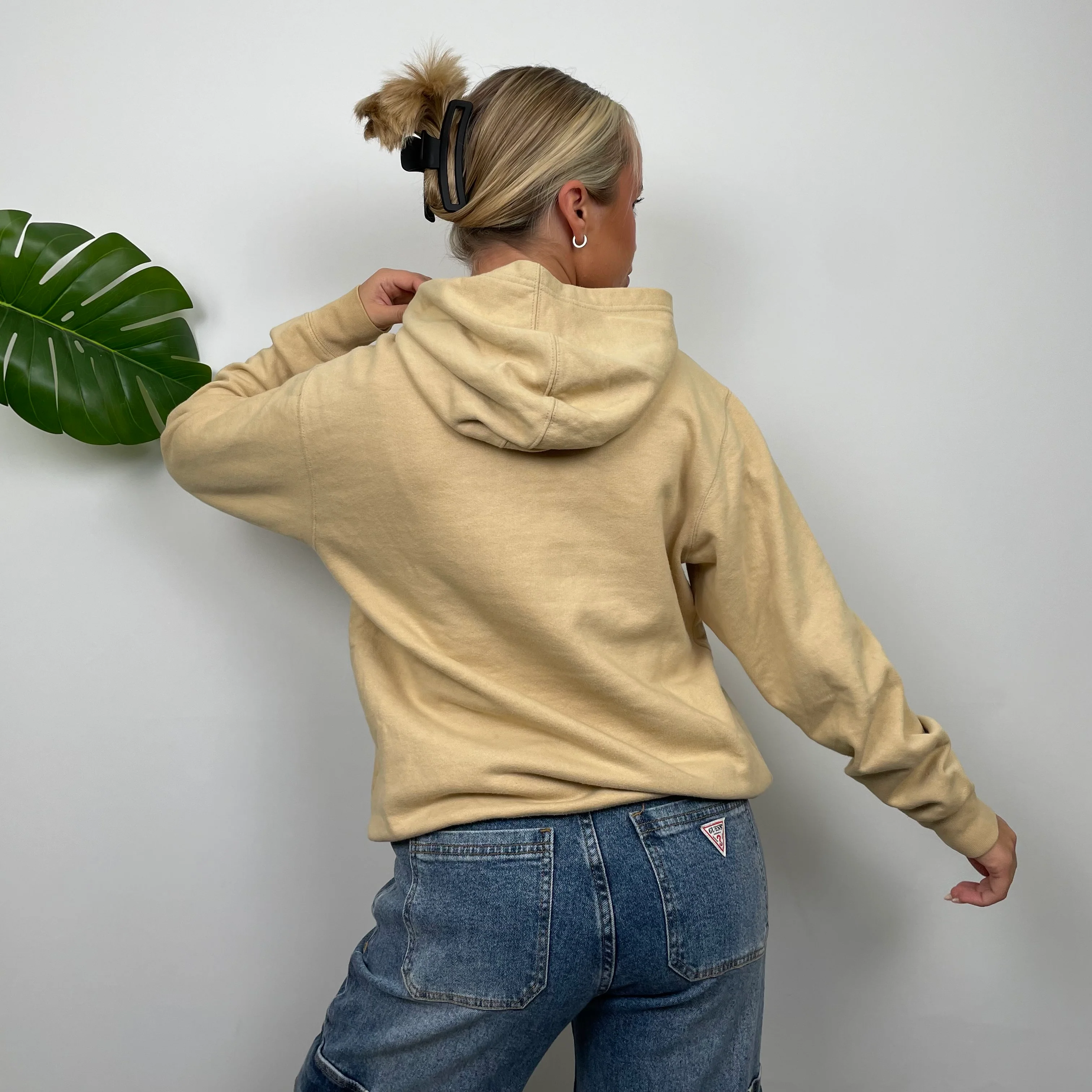 Diesel Cream Embroidered Spell Out Hoodie (M) - Image 5