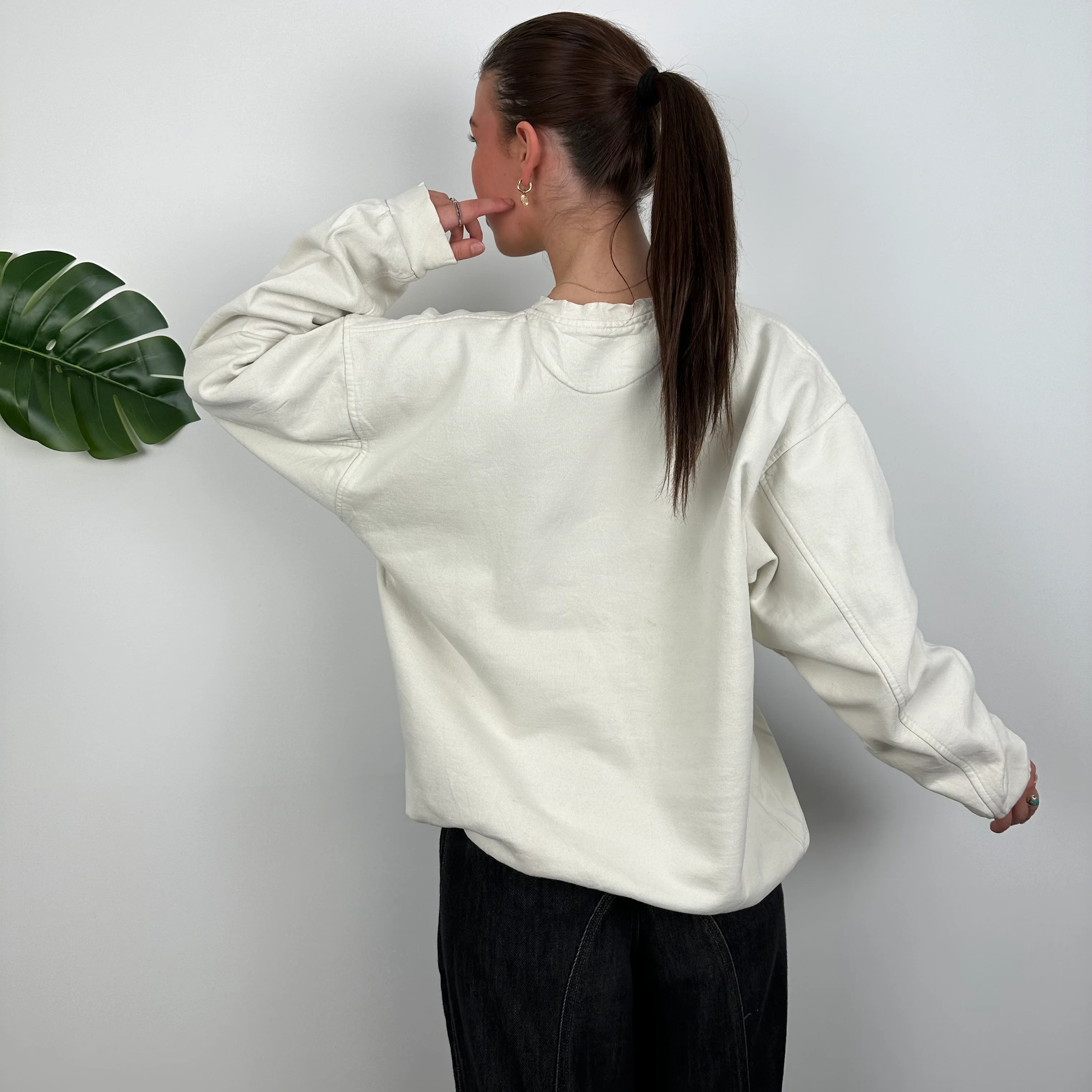 Diesel Cream Embroidered Spell Out Sweatshirt (M) - Image 7