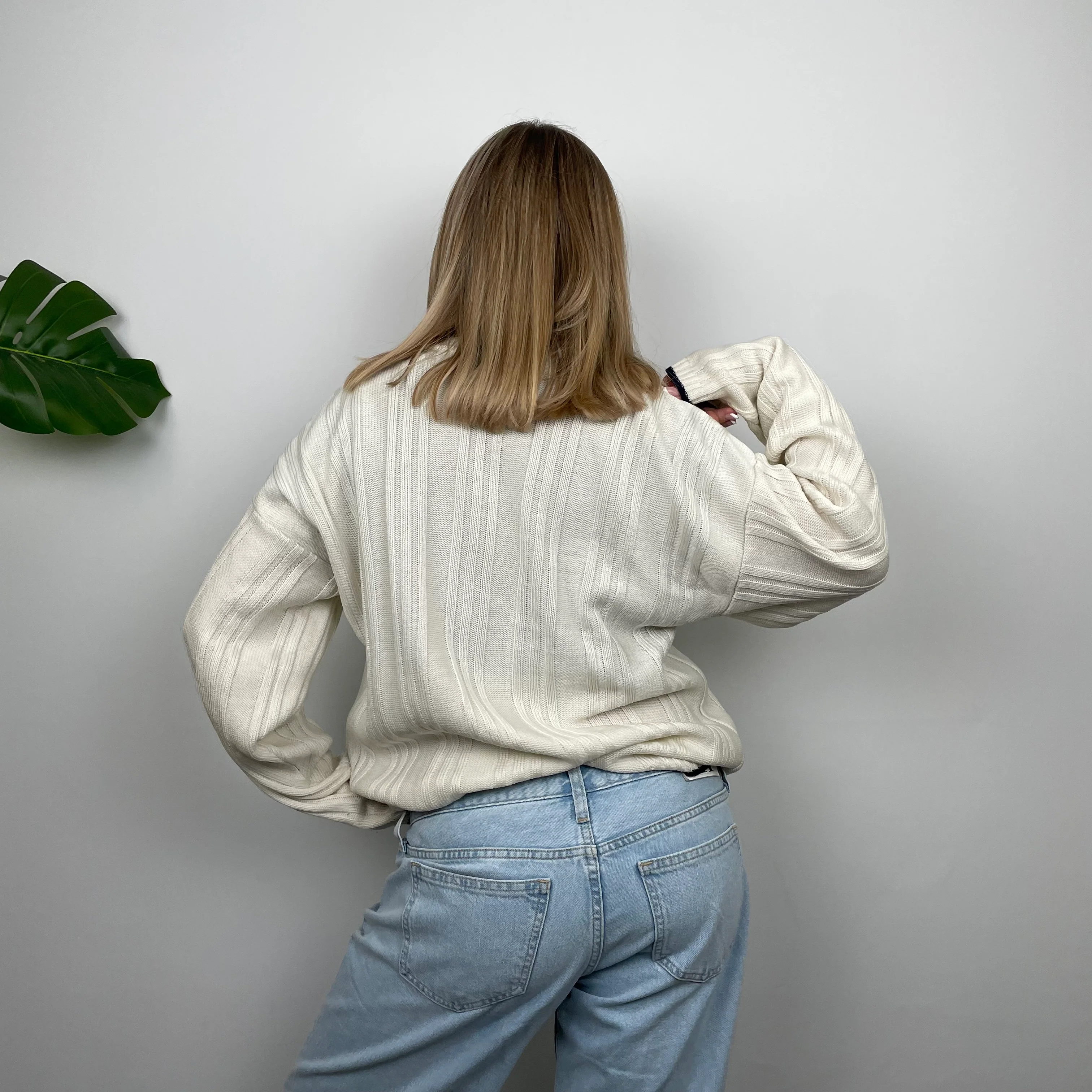 Diesel Cream Spell Out Knitted Sweater (M) - Image 8