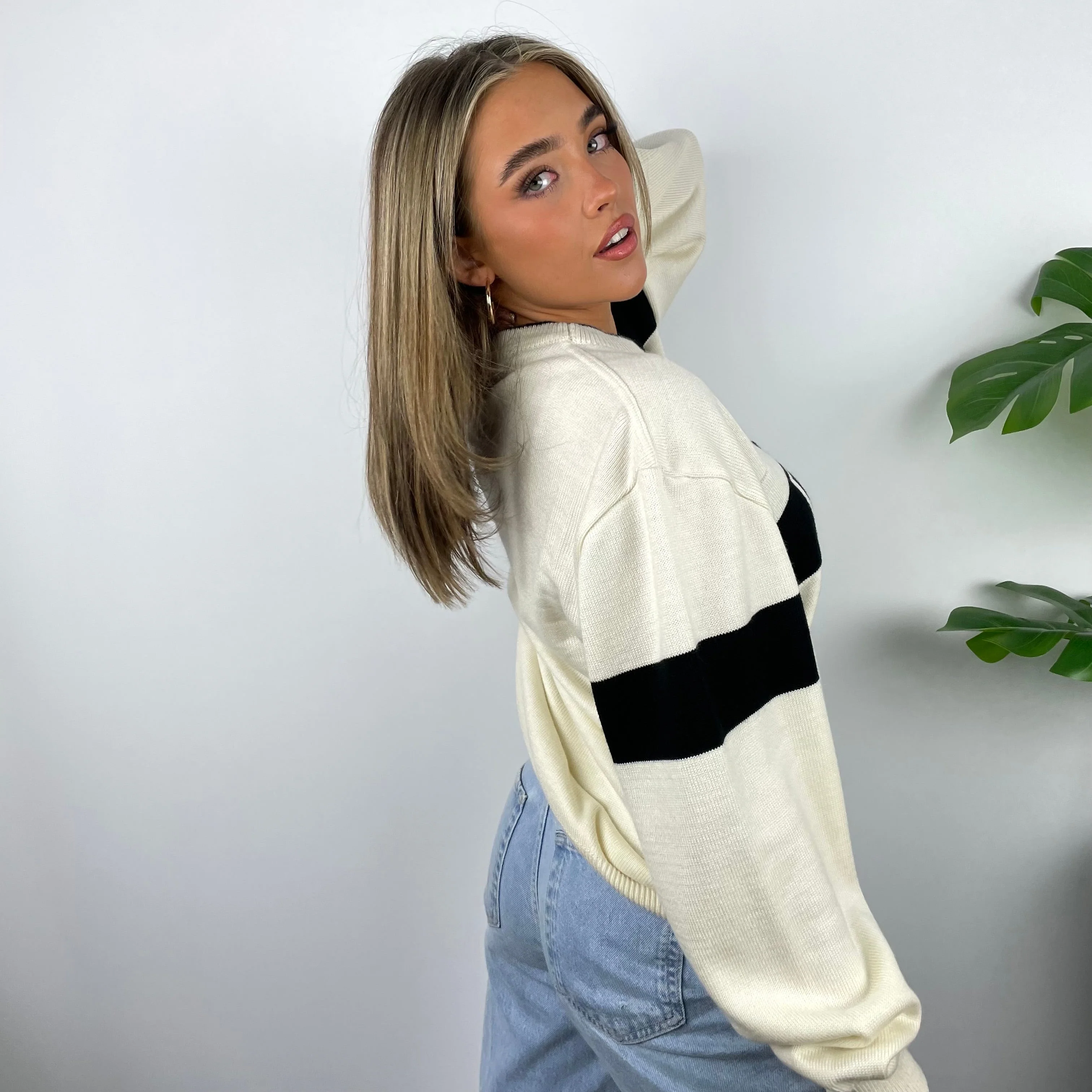 Diesel Cream Spell Out Knitted Sweater (M) - Image 5
