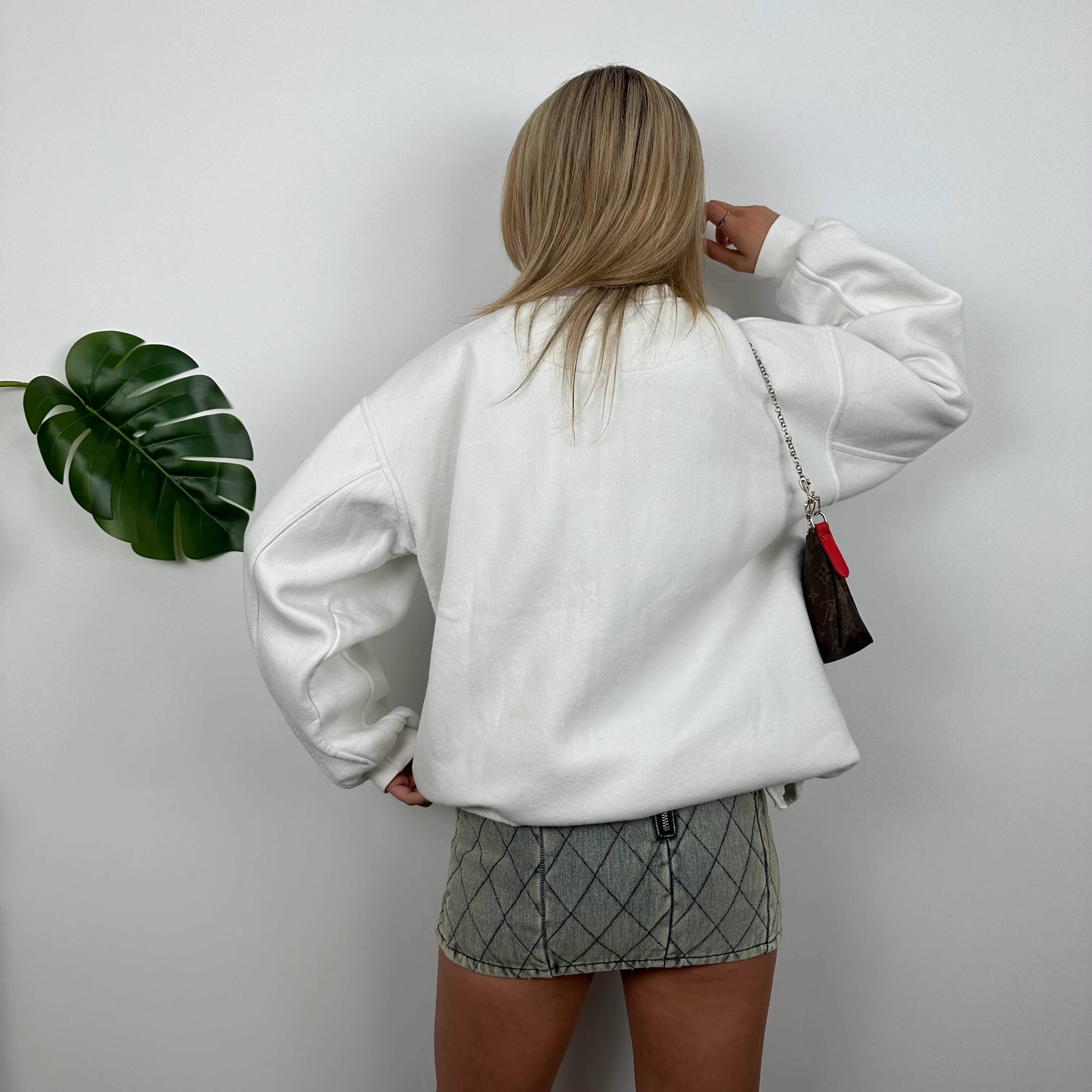 Diesel White Embroidered Spell Out Sweatshirt (L) - Image 6