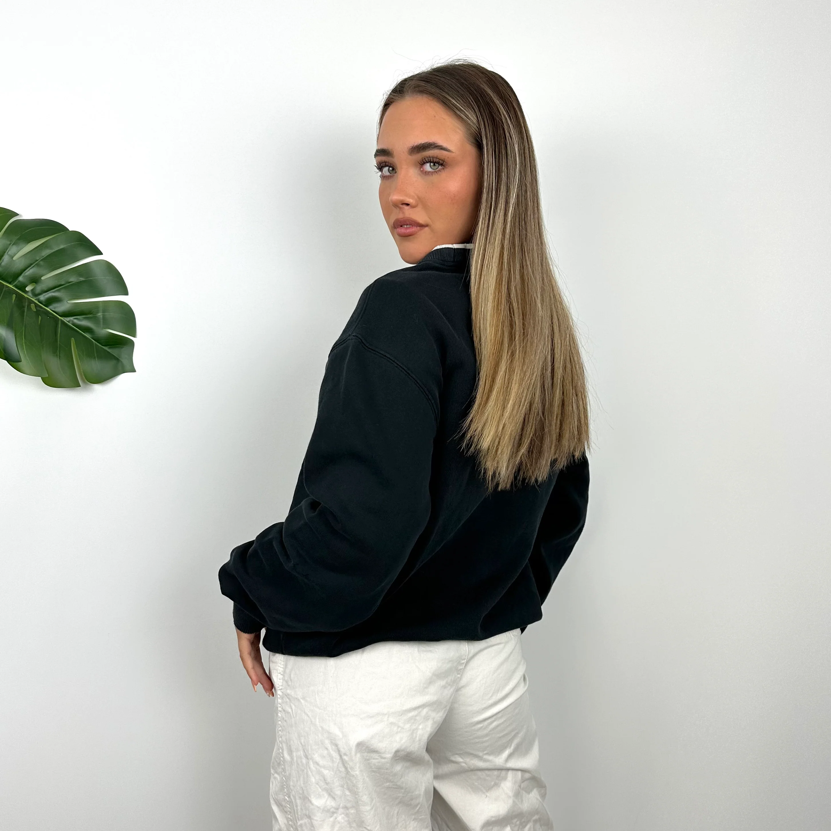 FILA Navy Embroidered Spell Out Sweatshirt (S) - Image 6