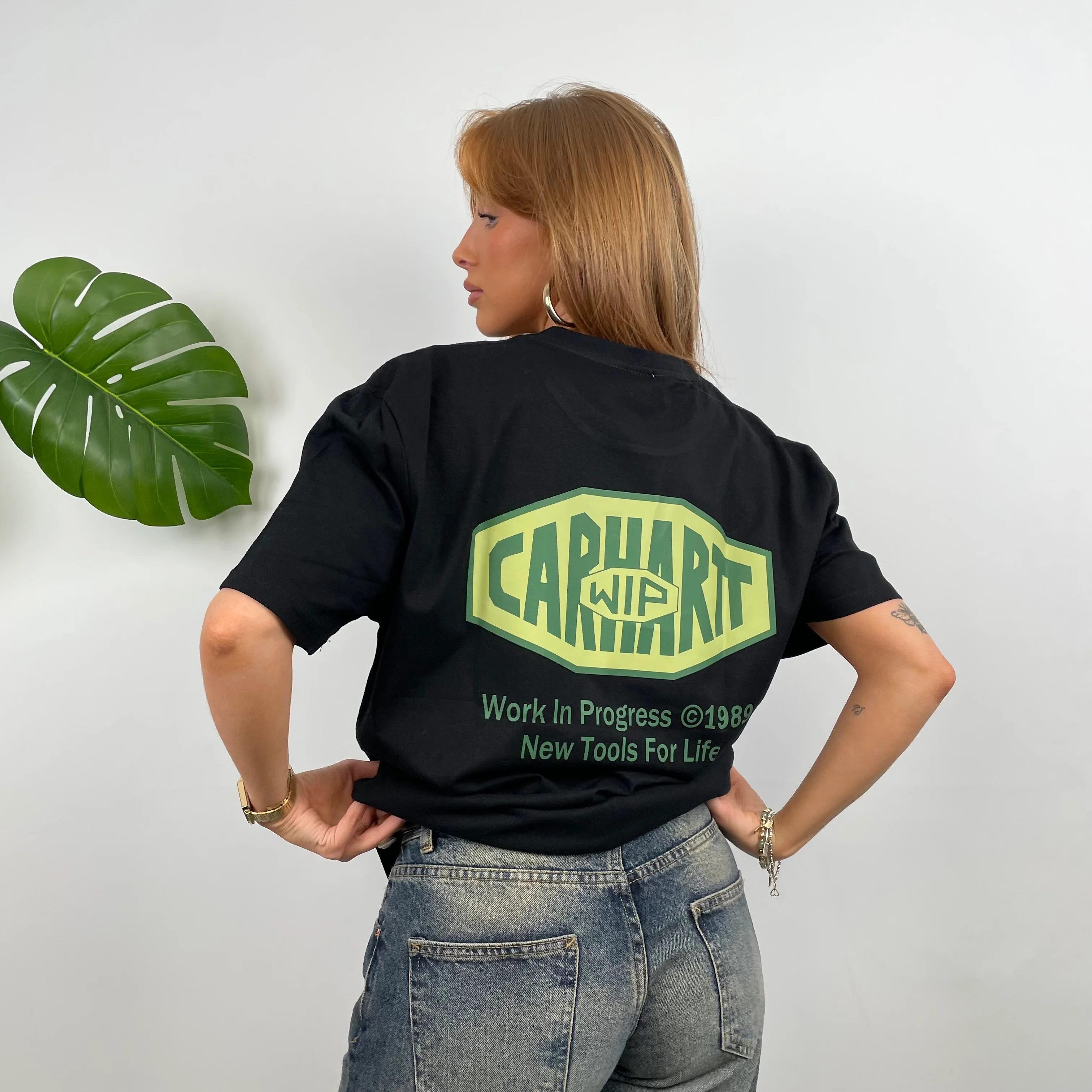 Carhartt RARE Black Logo T Shirt (L)