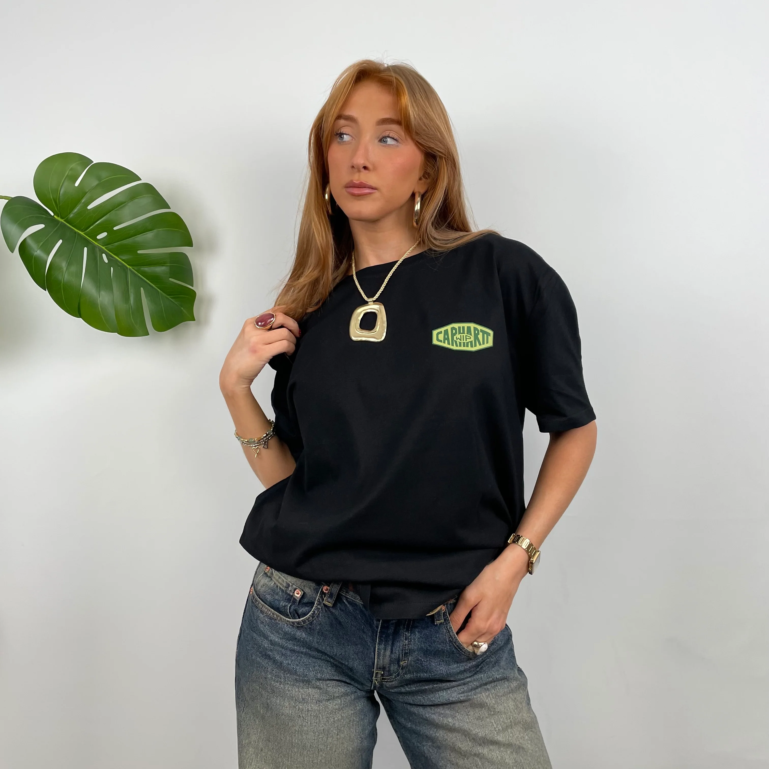 Carhartt RARE Black Logo T Shirt (L) - Image 2