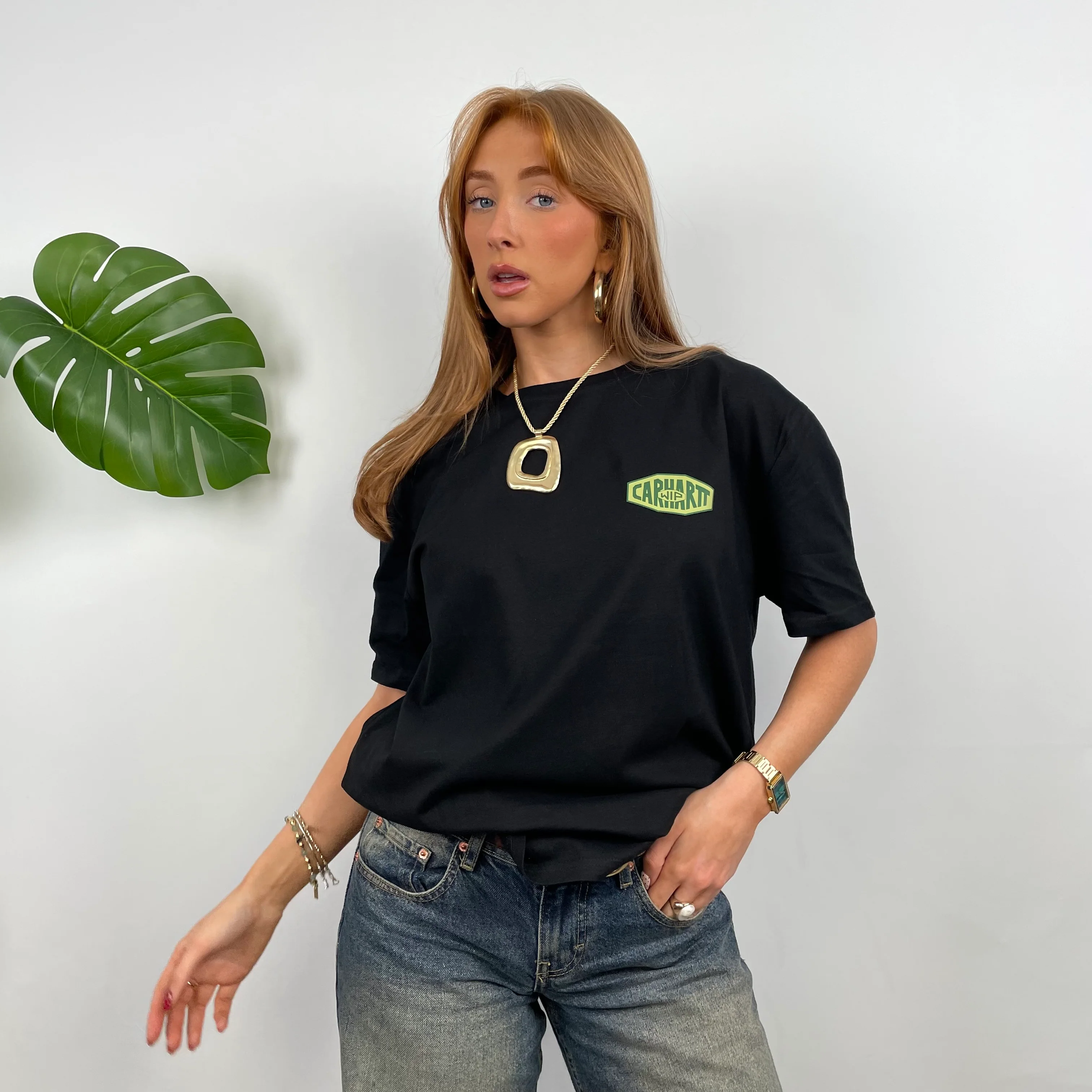 Carhartt RARE Black Logo T Shirt (L) - Image 3