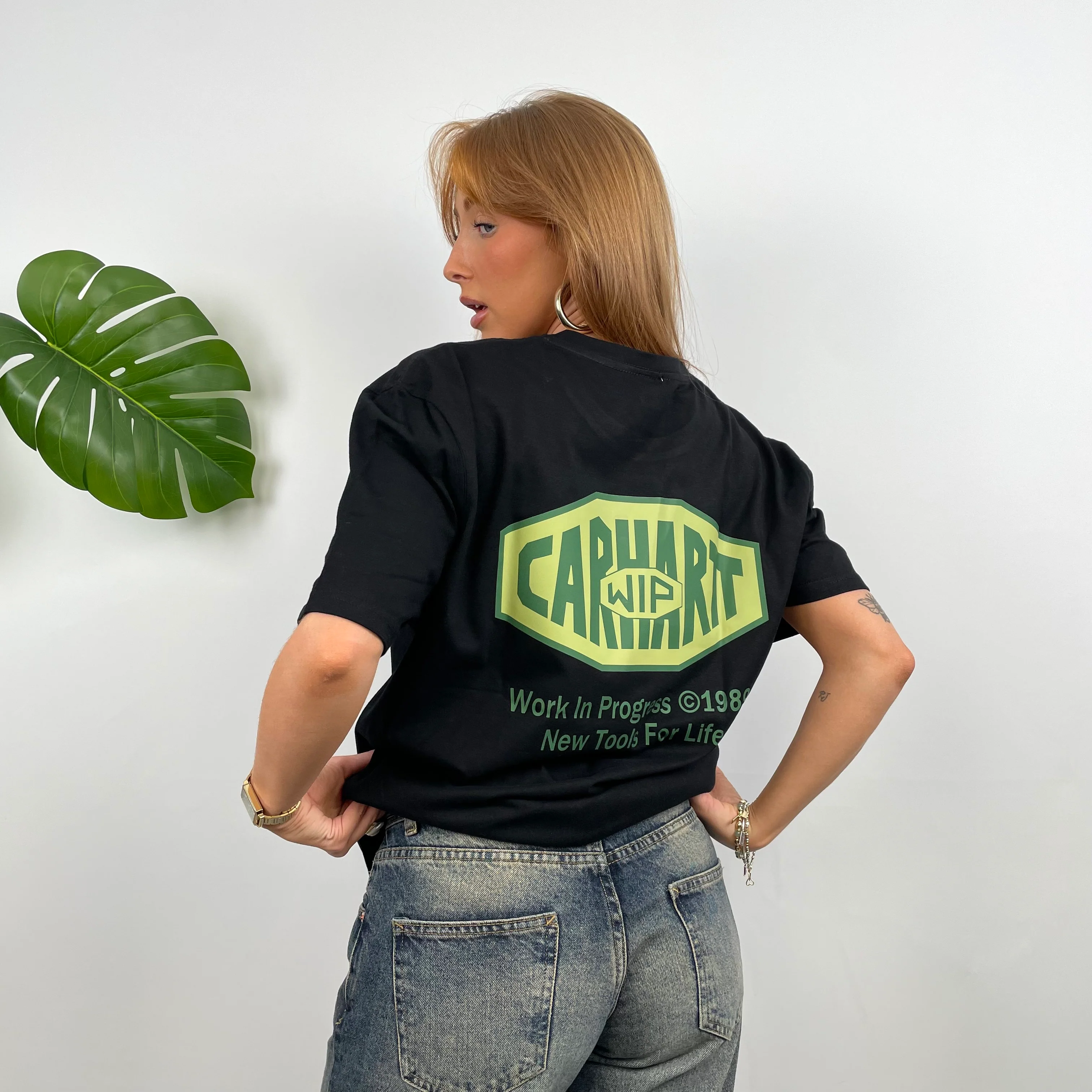 Carhartt RARE Black Logo T Shirt (L) - Image 4