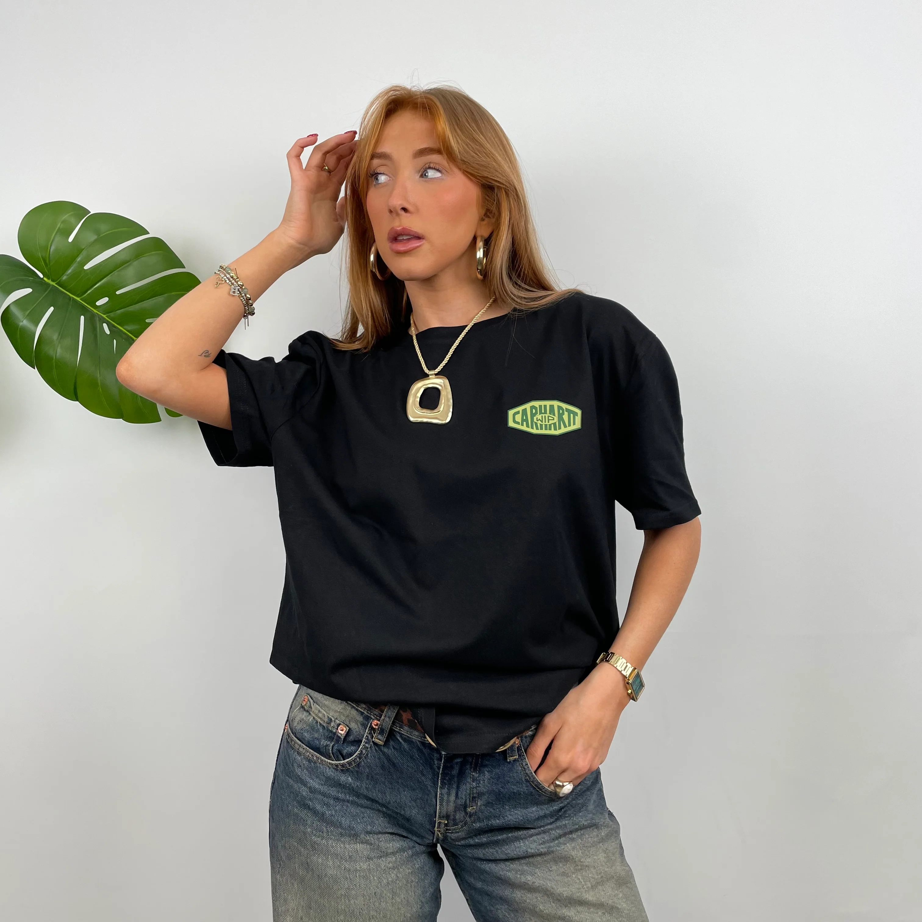 Carhartt RARE Black Logo T Shirt (L) - Image 5