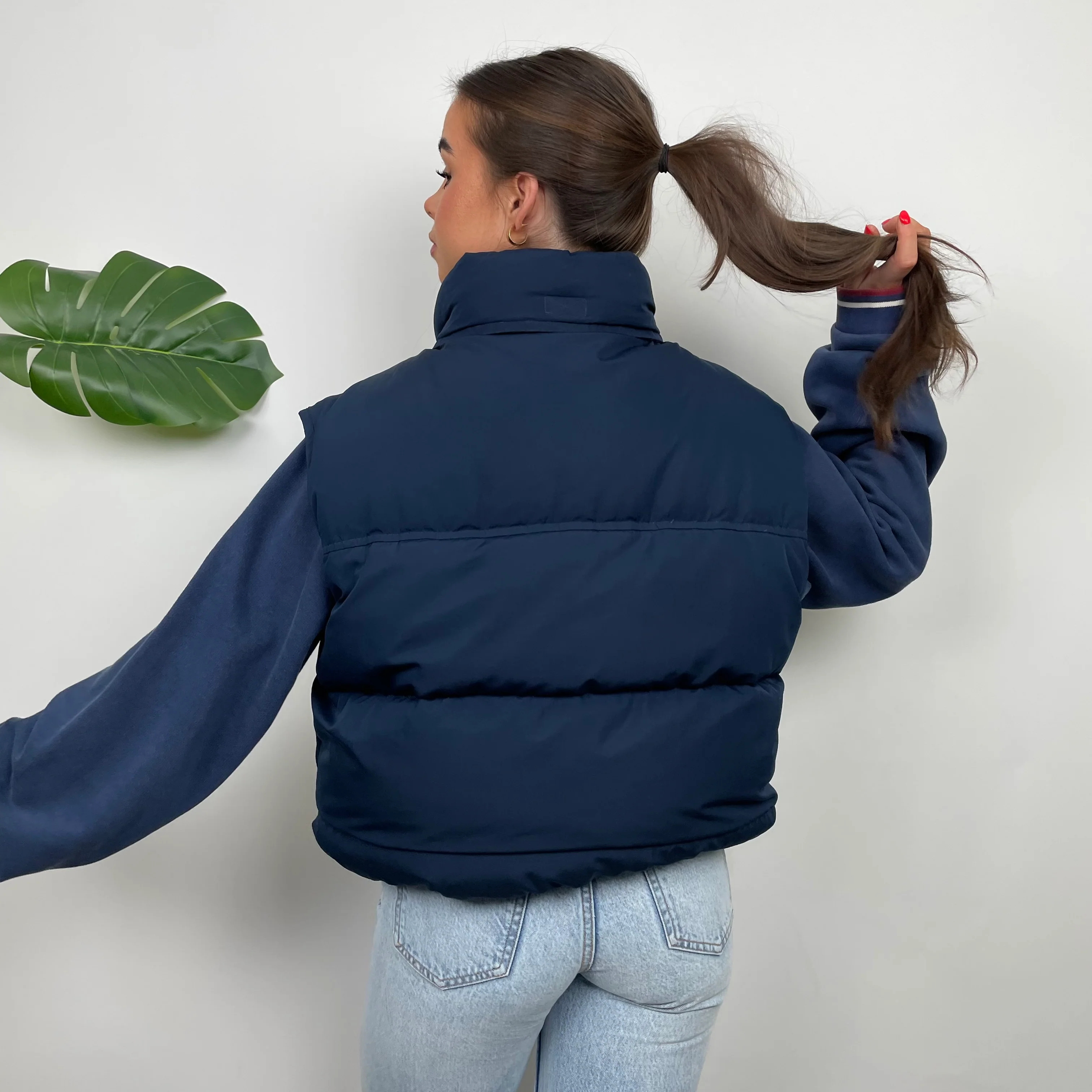 Nike Navy Embroidered Swoosh Puffer Gilet (XL) - Image 10