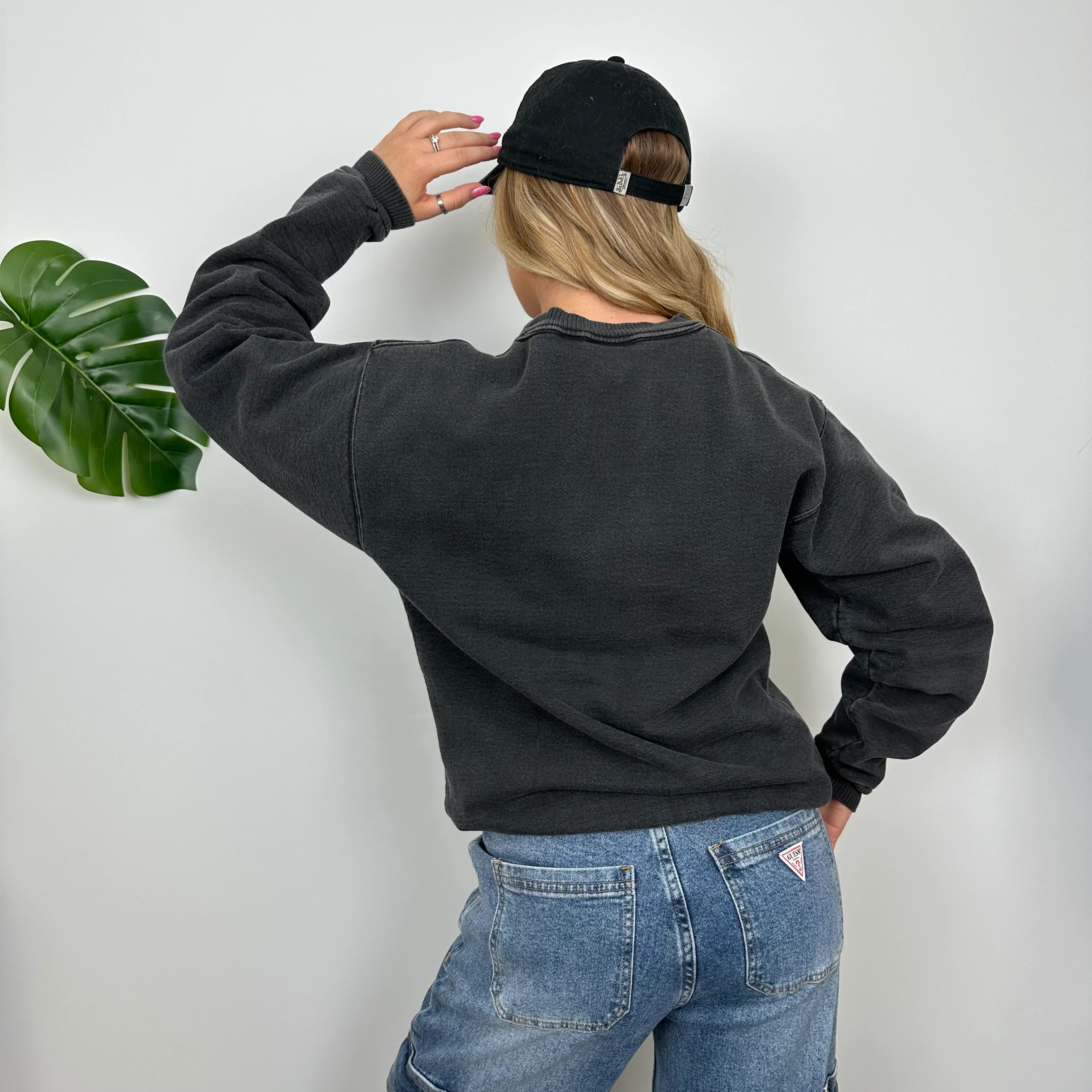 Harley Davidson Black Embroidered Spell Out Sweatshirt (M) - Image 5