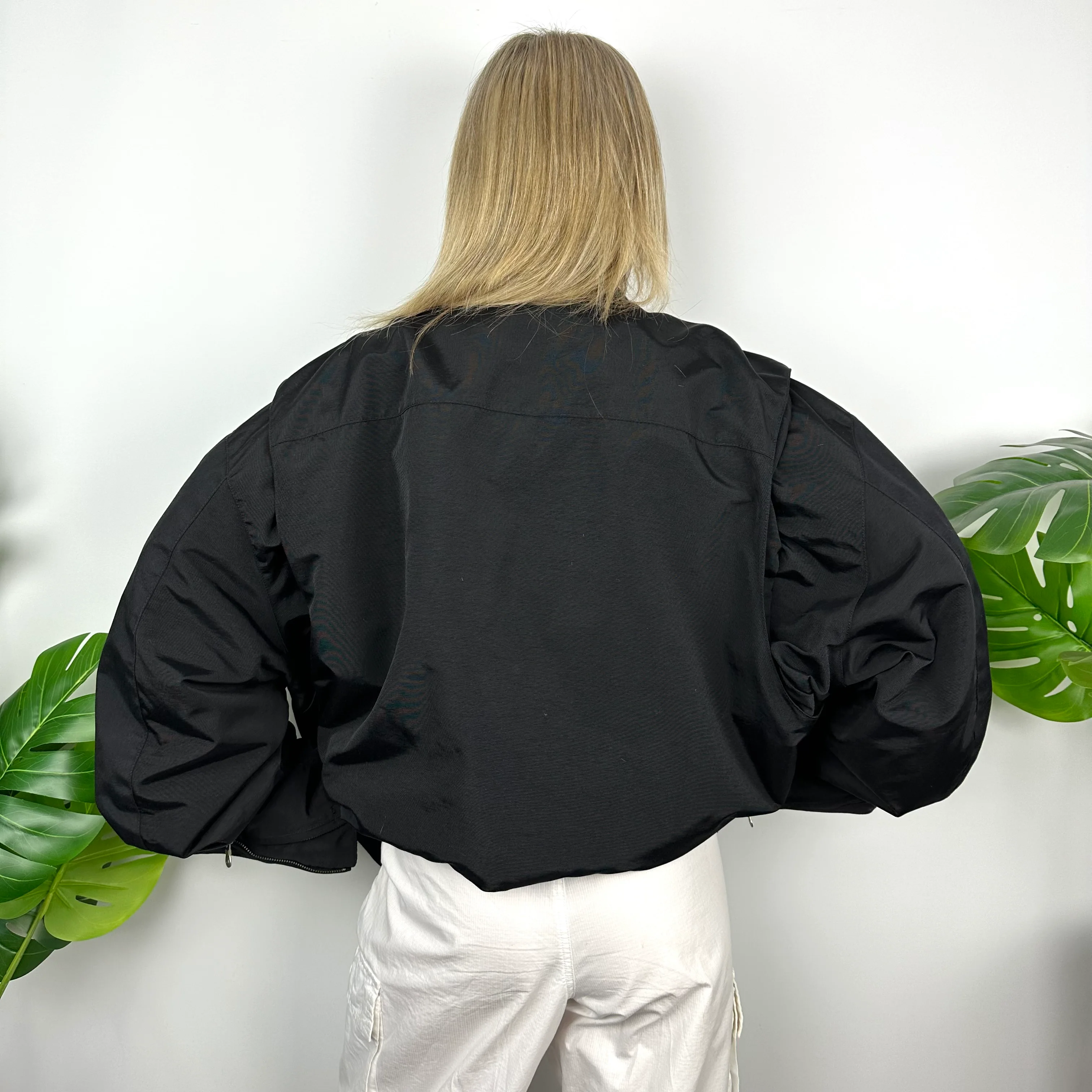Harley Davidson Black Embroidered Spell Out Windbreaker Jacket (M) - Image 4