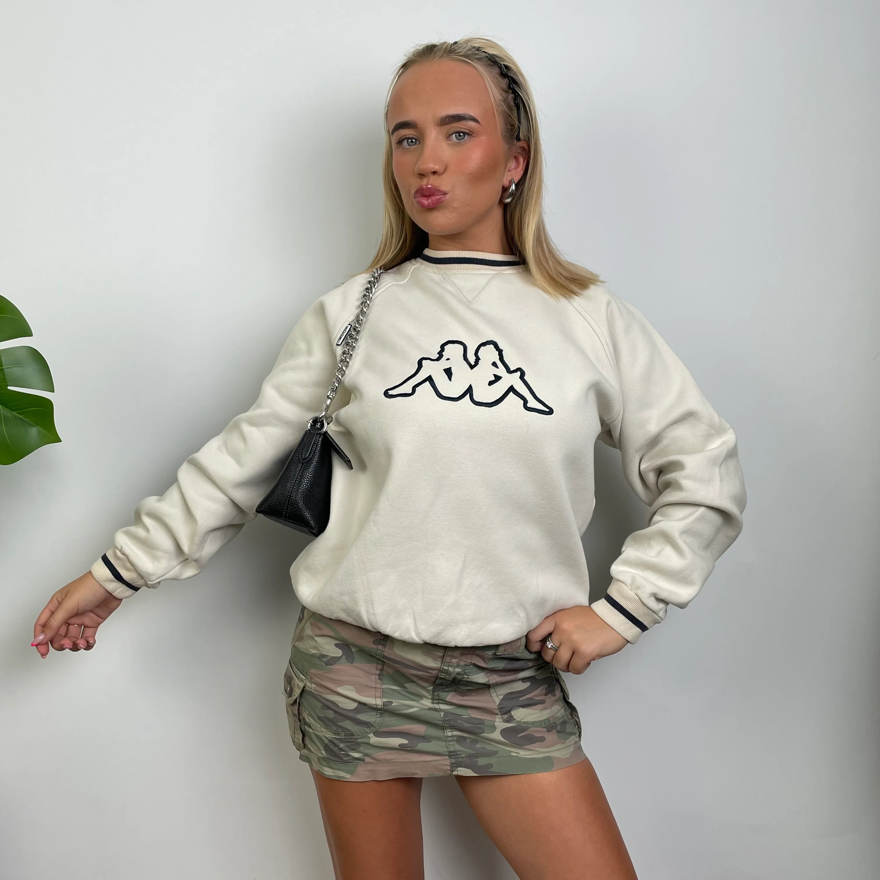 Kappa Tan Embroidered Logo Sweatshirt (S) - Image 3