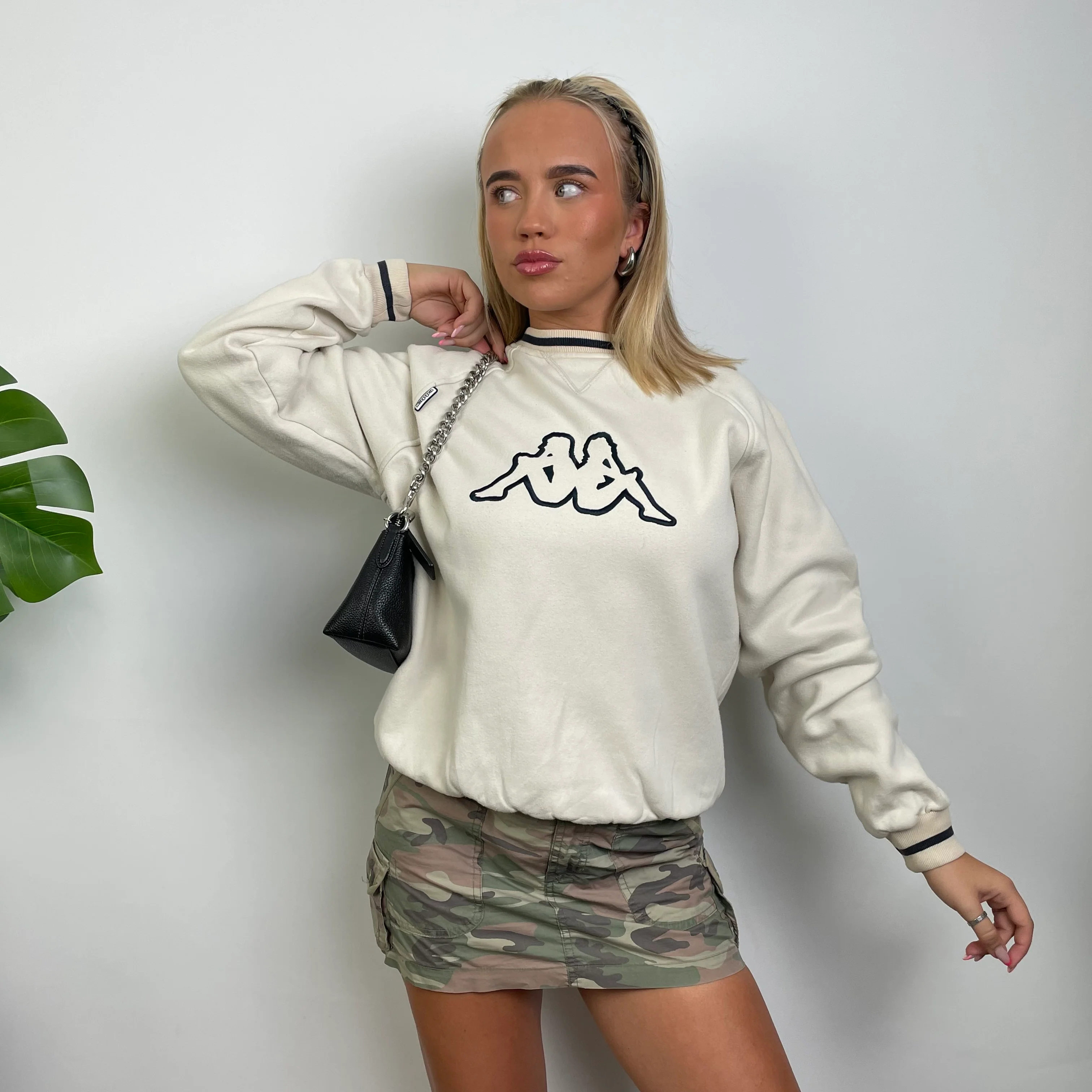 Kappa Tan Embroidered Logo Sweatshirt (S) - Image 6