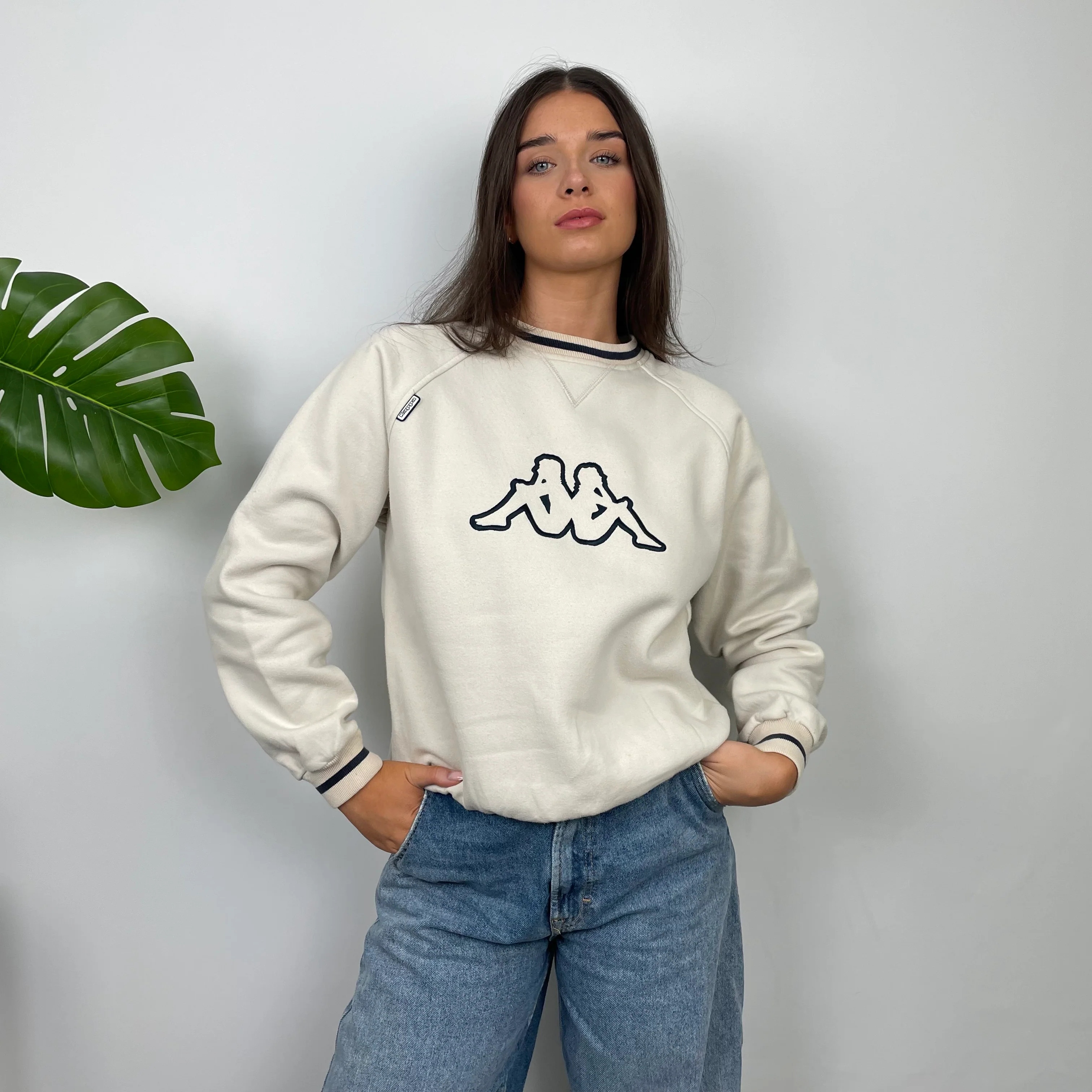 Kappa Tan Embroidered Logo Sweatshirt (S) - Image 4