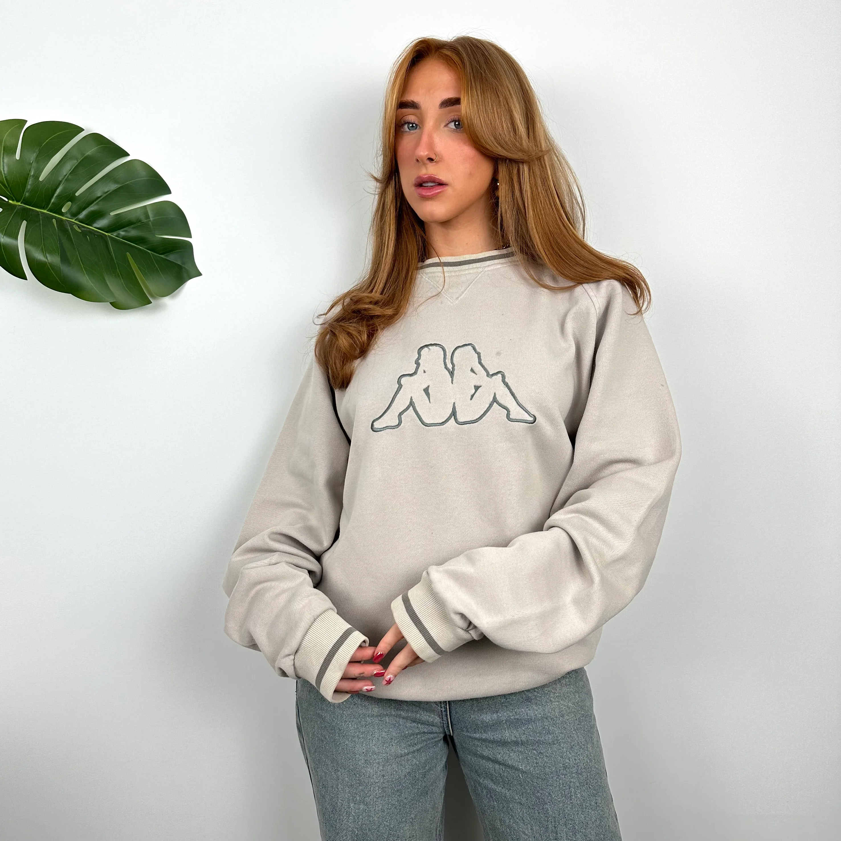 Kappa Tan Embroidered Logo Sweatshirt (M) - Image 5