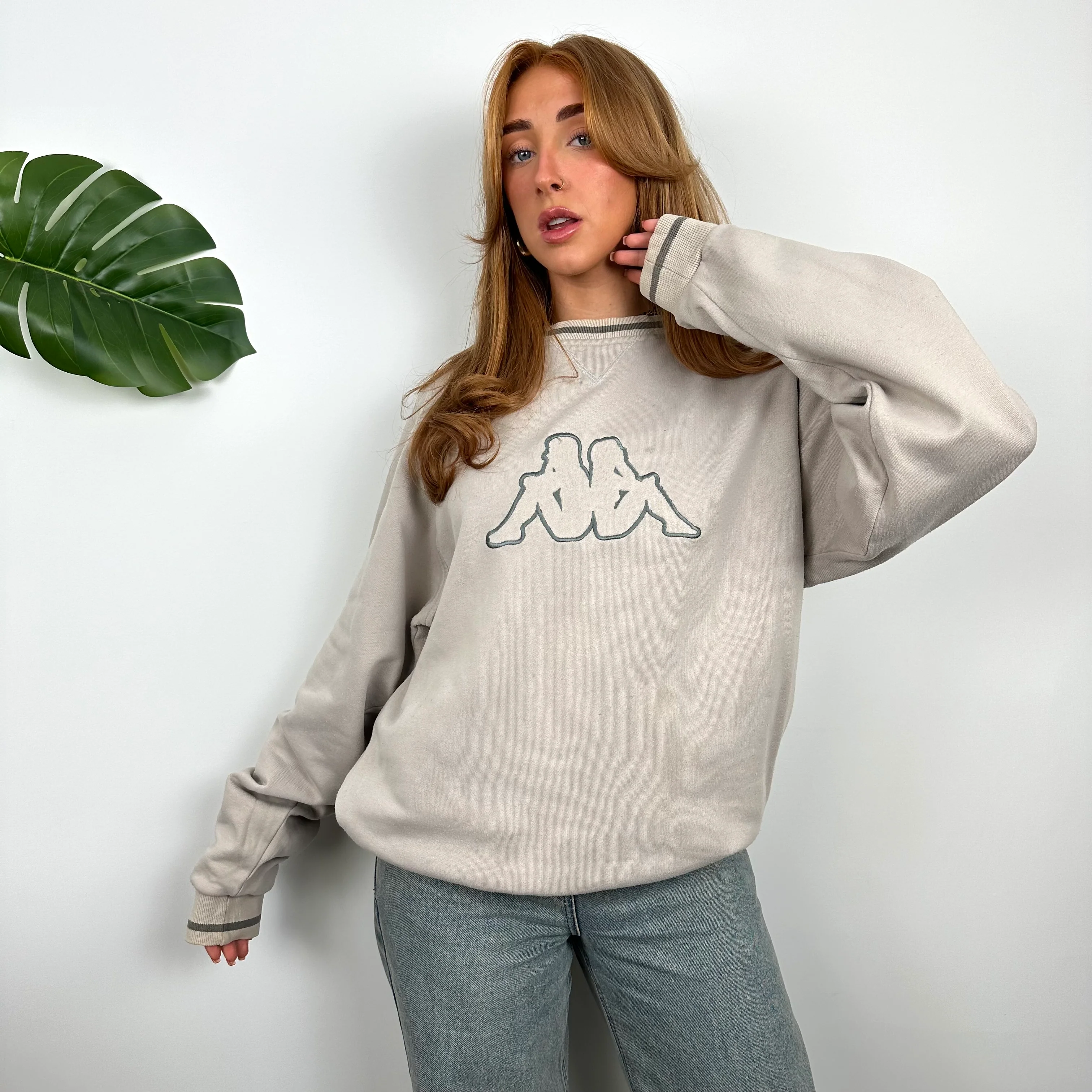 Kappa Tan Embroidered Logo Sweatshirt (M) - Image 7