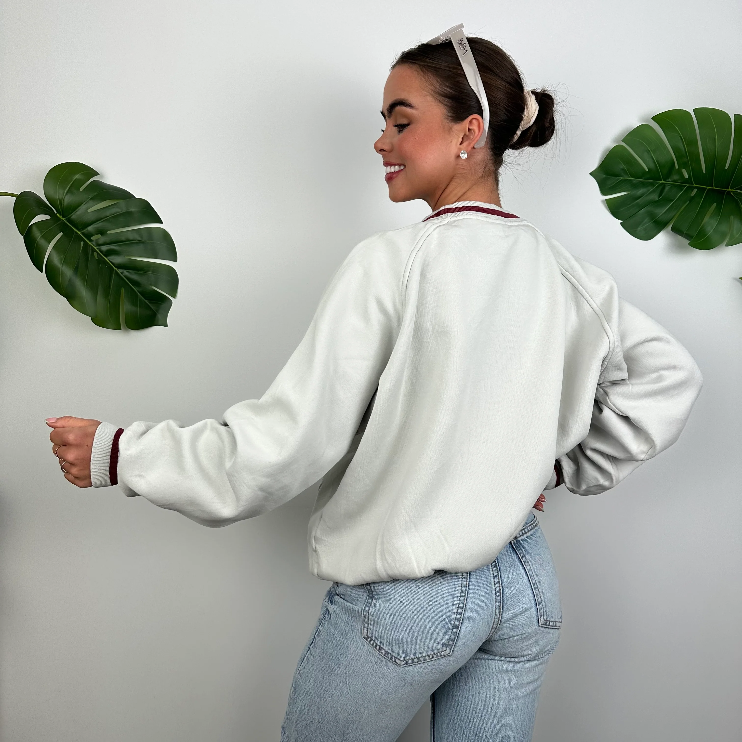 Kappa White Embroidered Logo Sweatshirt (M) - Image 8