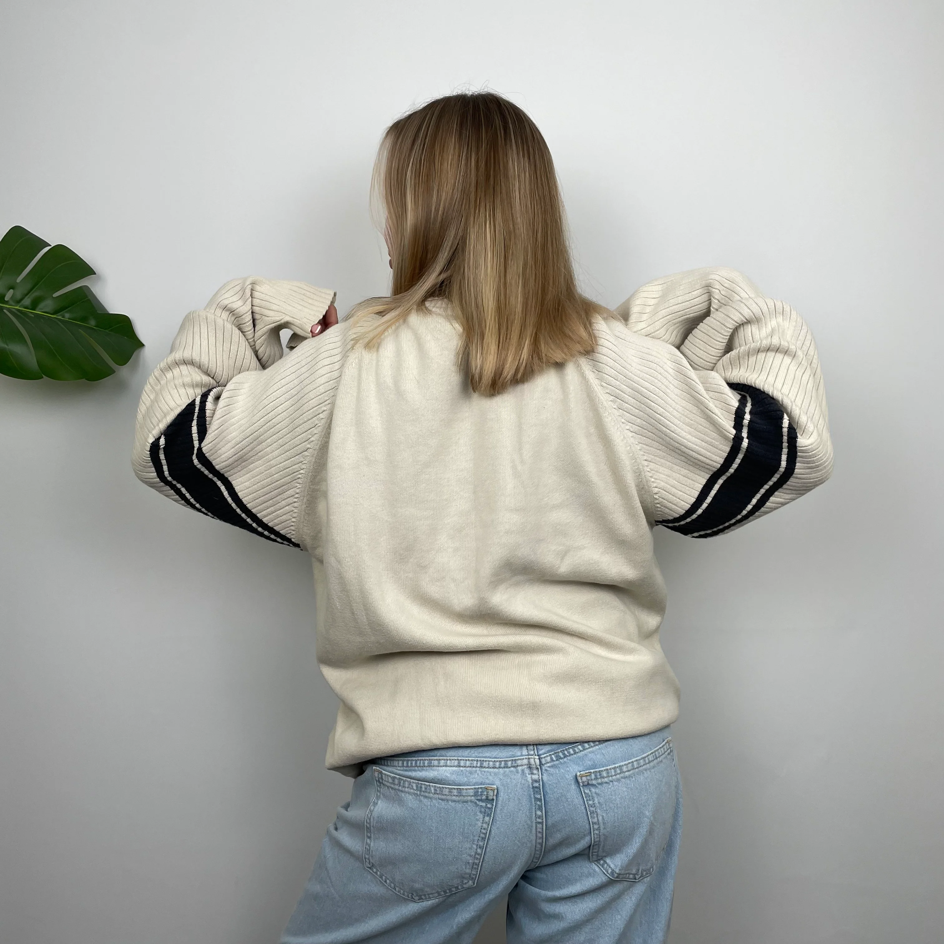 Kickers Cream Spell Out Knitted Sweater (M) - Image 9