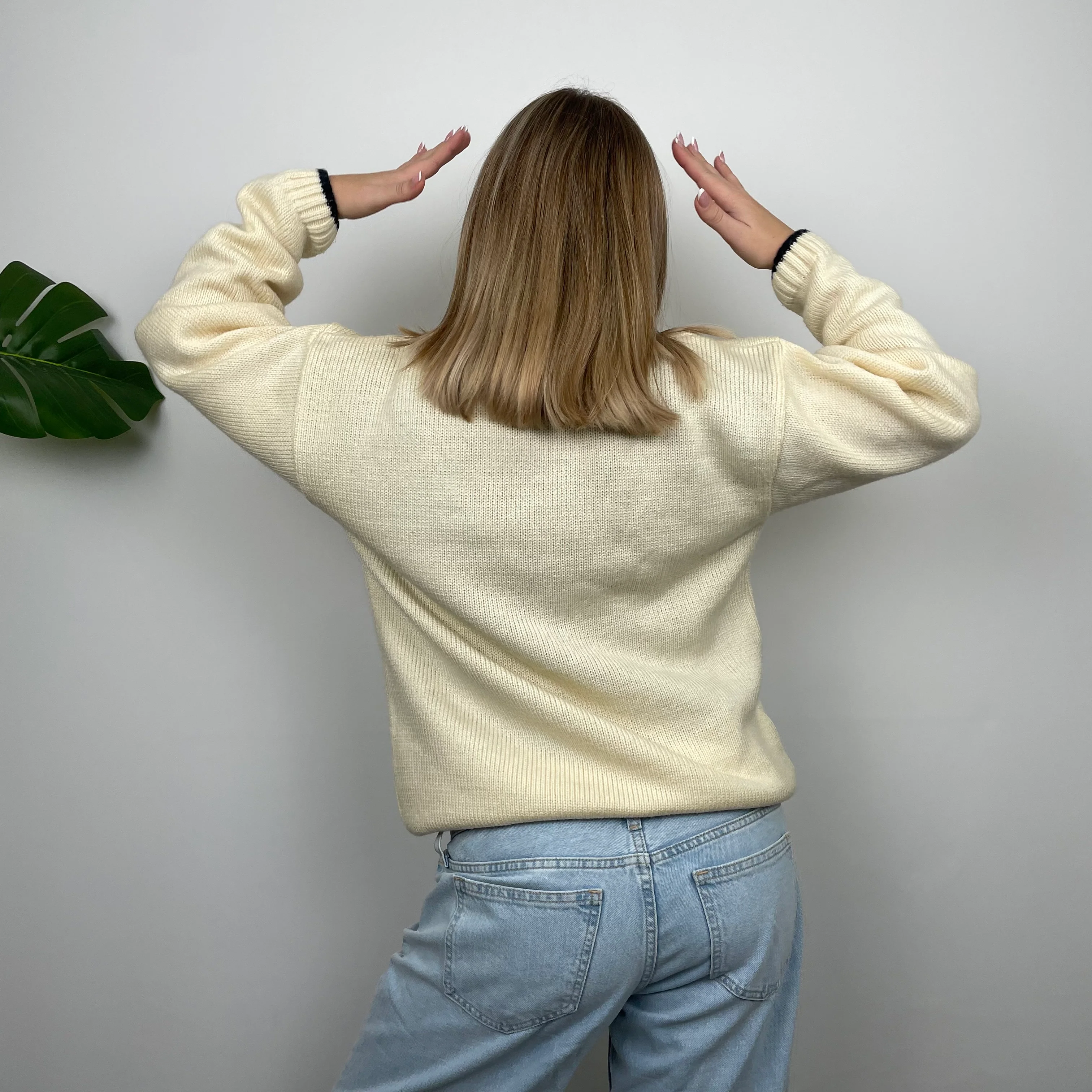 Kickers Cream Spell Out Knitted Sweater (L) - Image 6