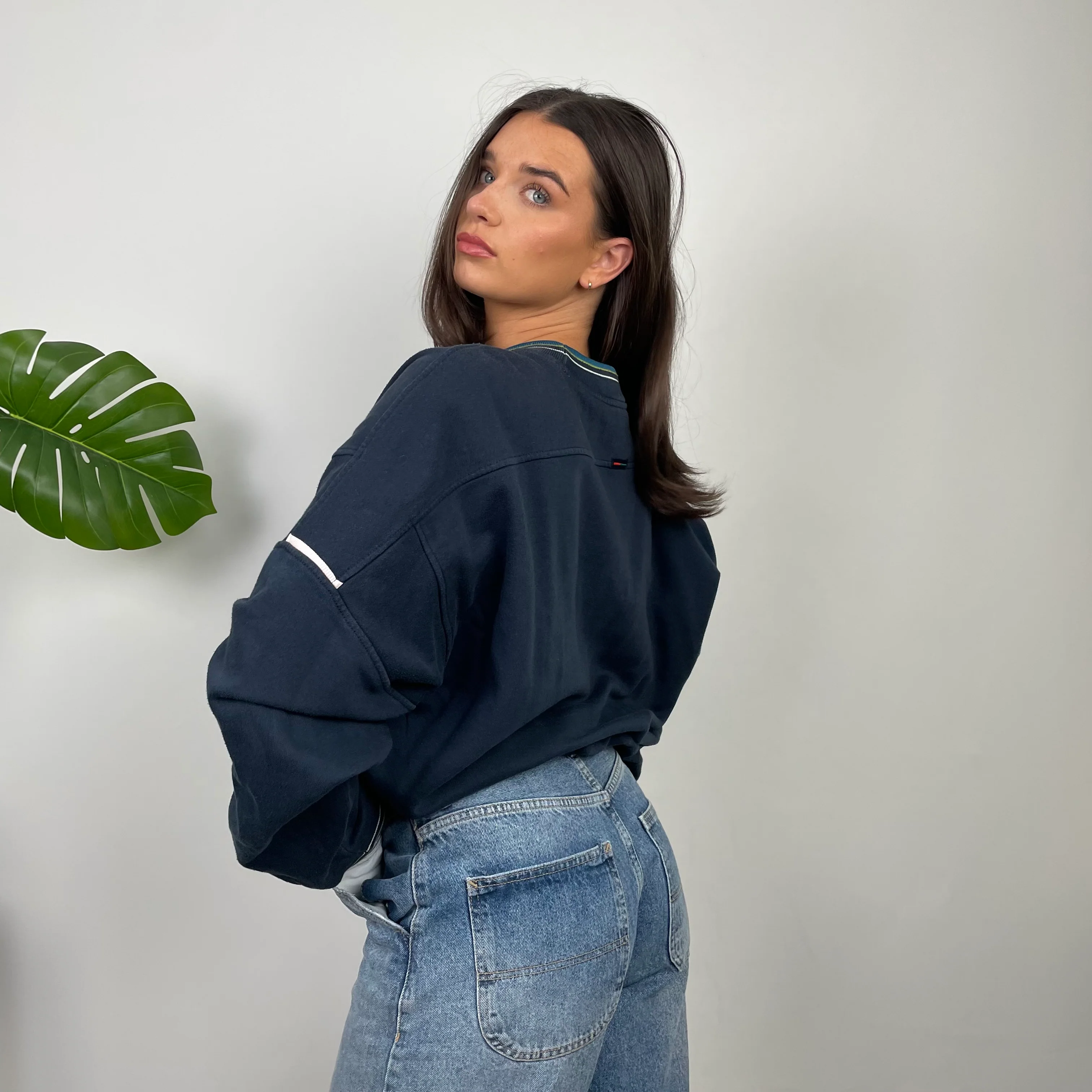 Kickers Navy Embroidered Spell Out Sweatshirt (L) - Image 6
