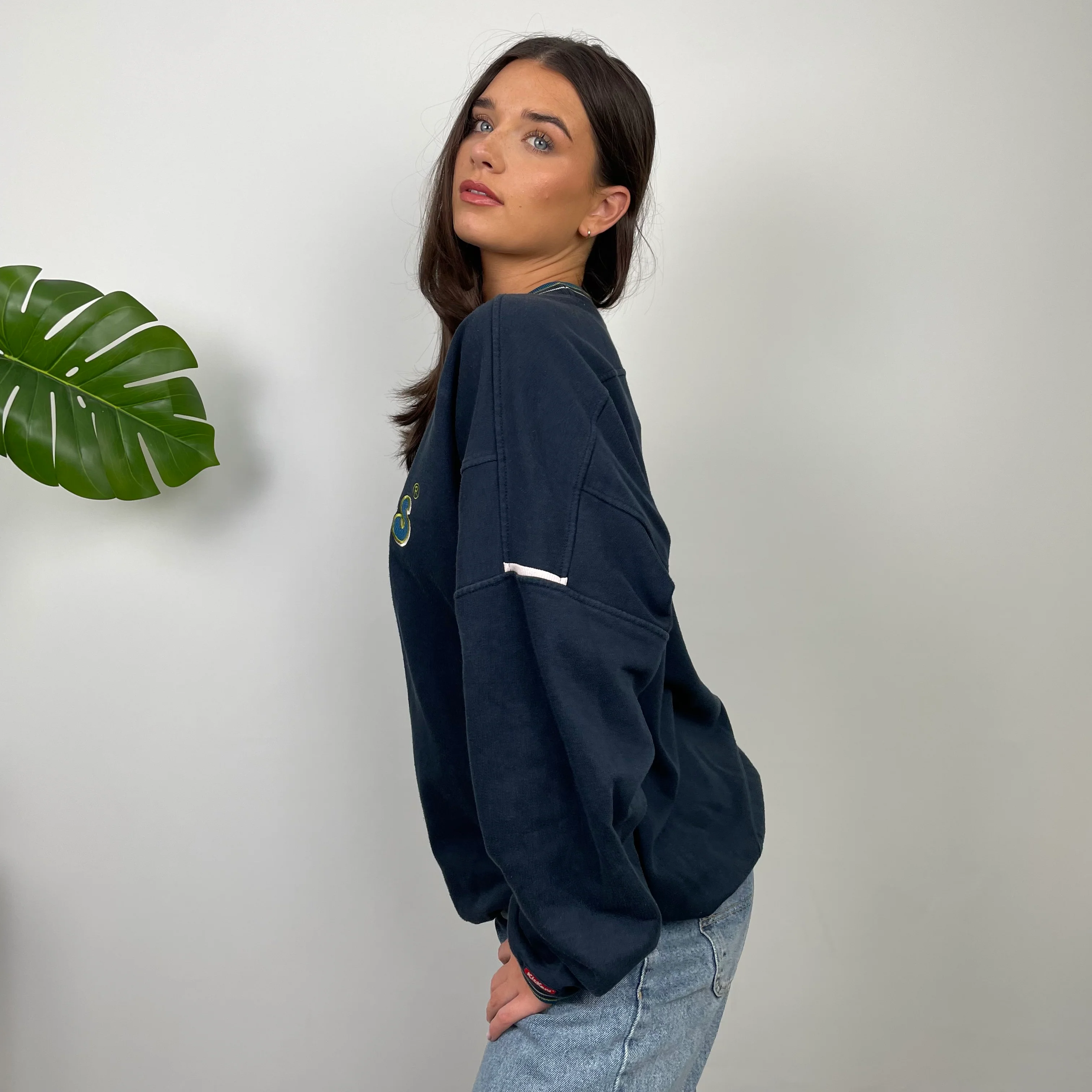 Kickers Navy Embroidered Spell Out Sweatshirt (L) - Image 7