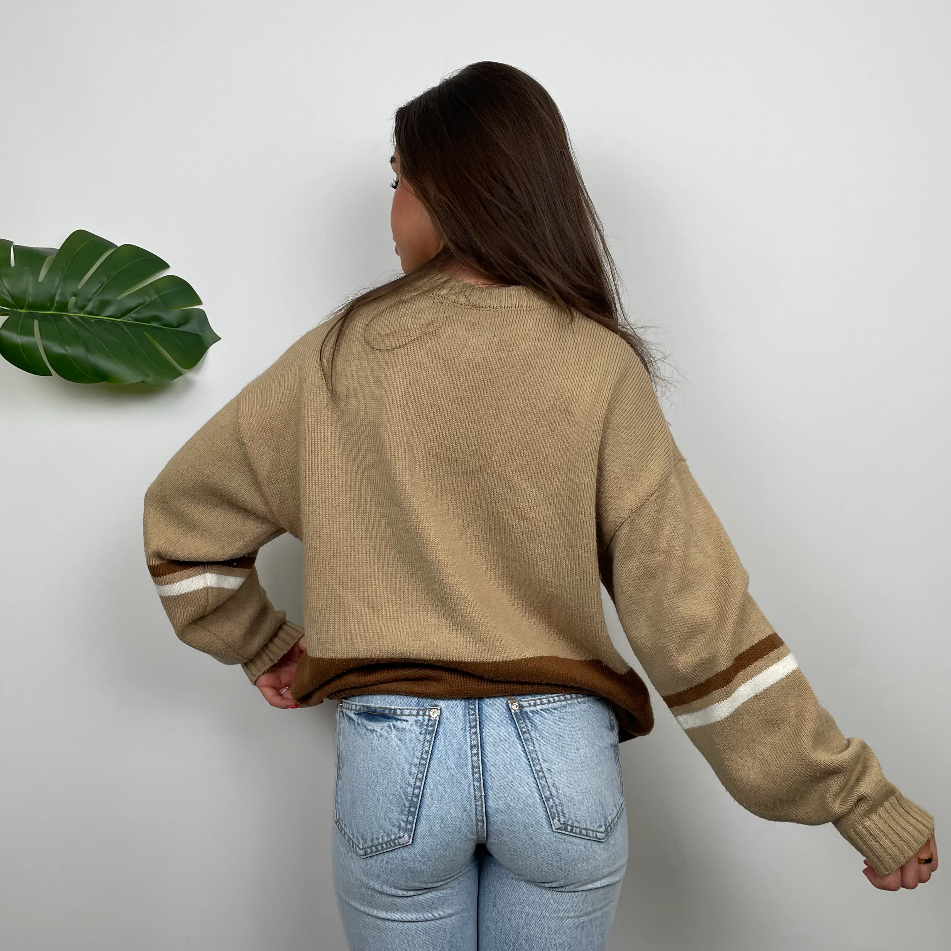 Kickers RARE Brown Embroidered Spell Out Knitted Sweater (M) - Image 6