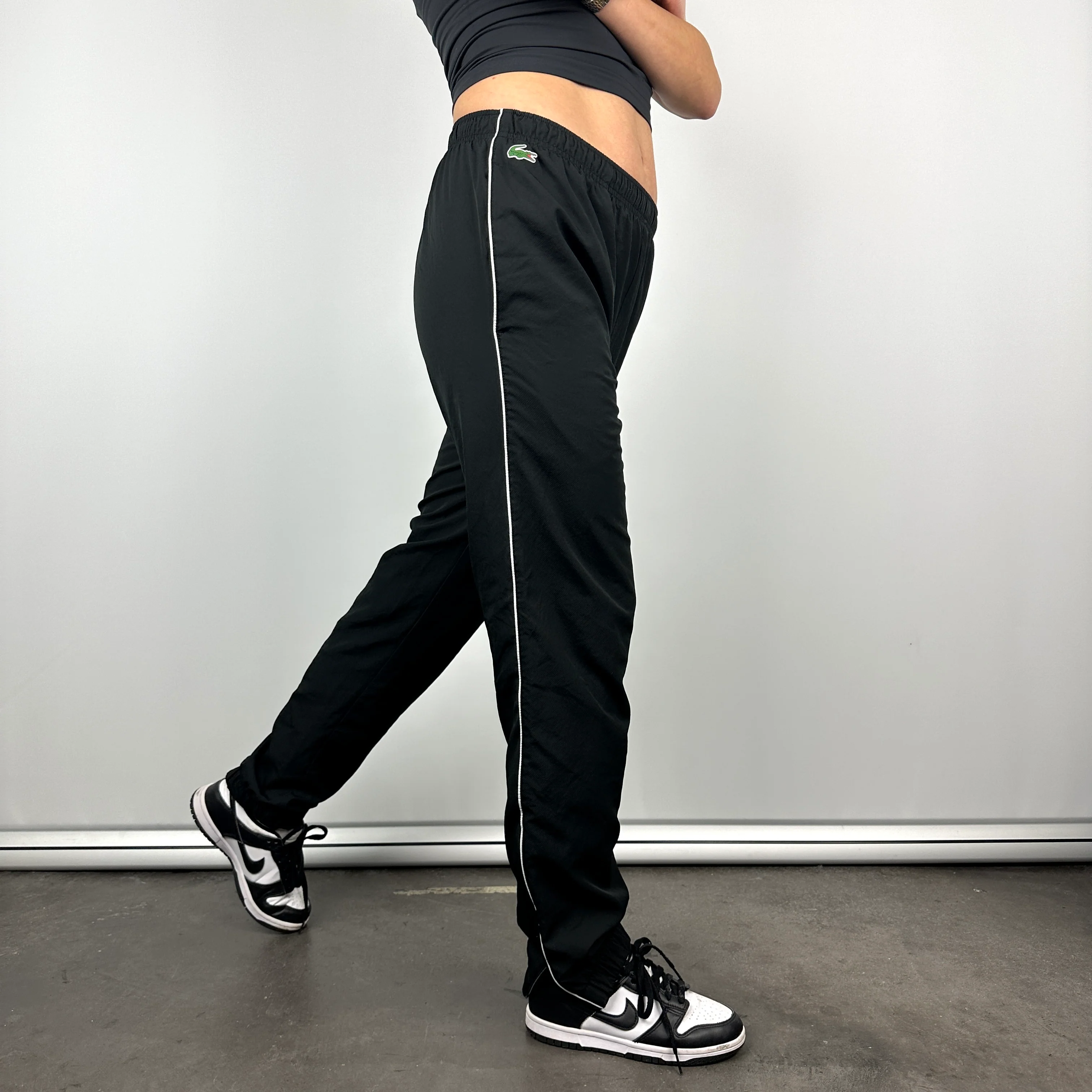Lacoste Black Embroidered Logo Track Pants (M) - Image 5
