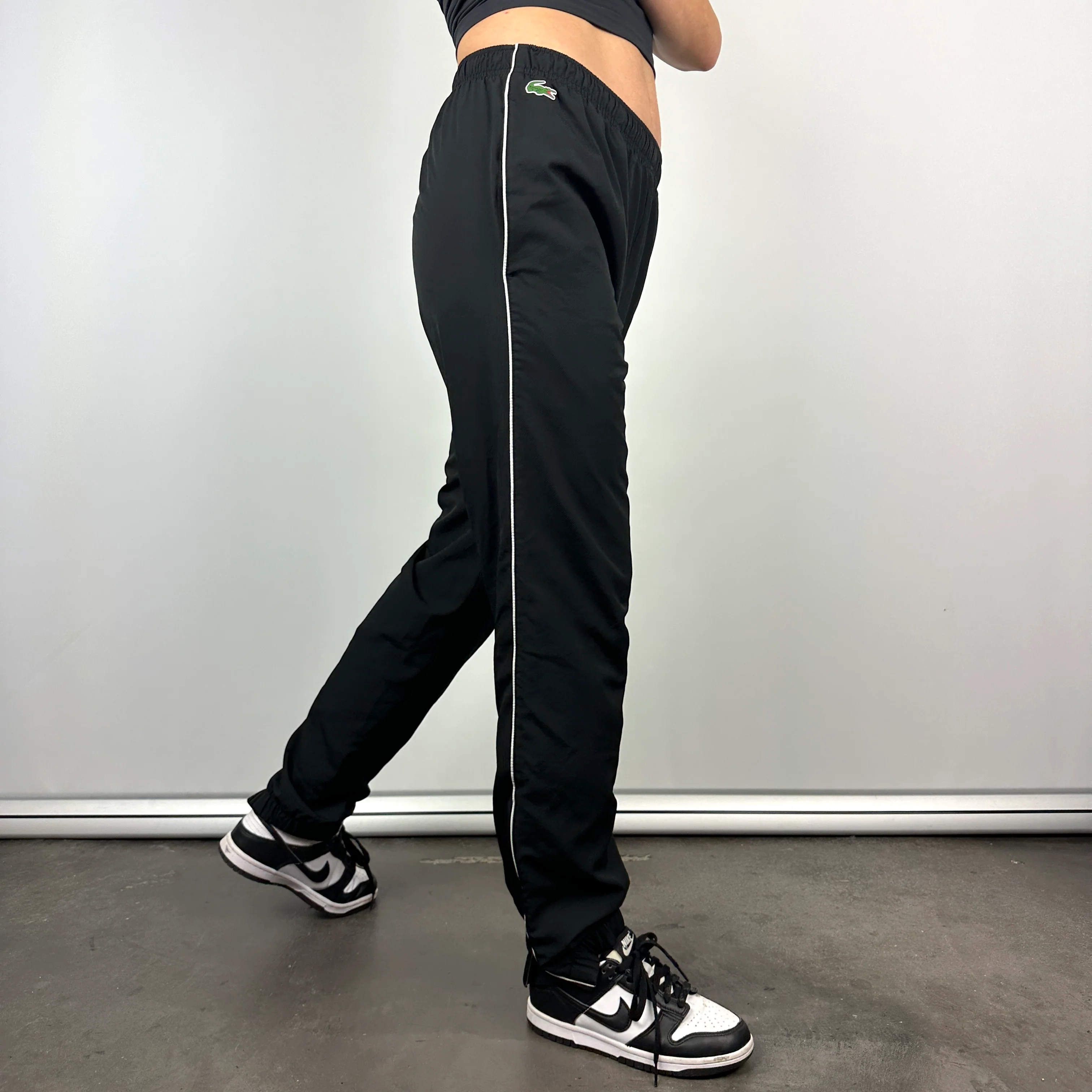 Lacoste Black Embroidered Logo Track Pants (M) - Image 6
