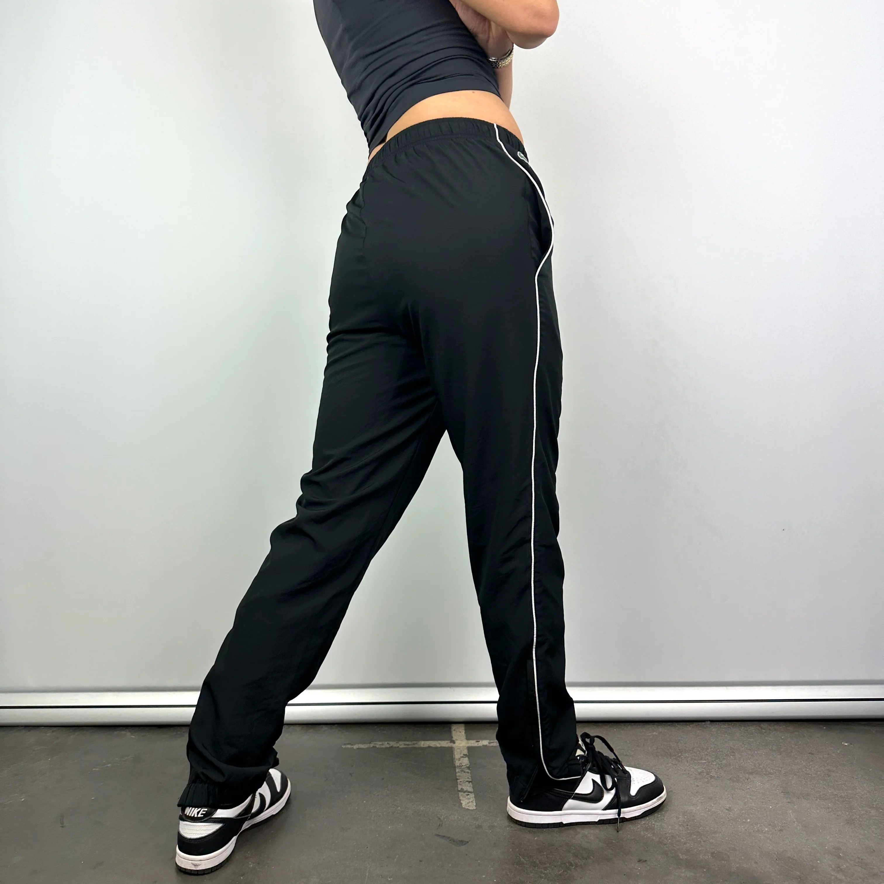 Lacoste Black Embroidered Logo Track Pants (M) - Image 7