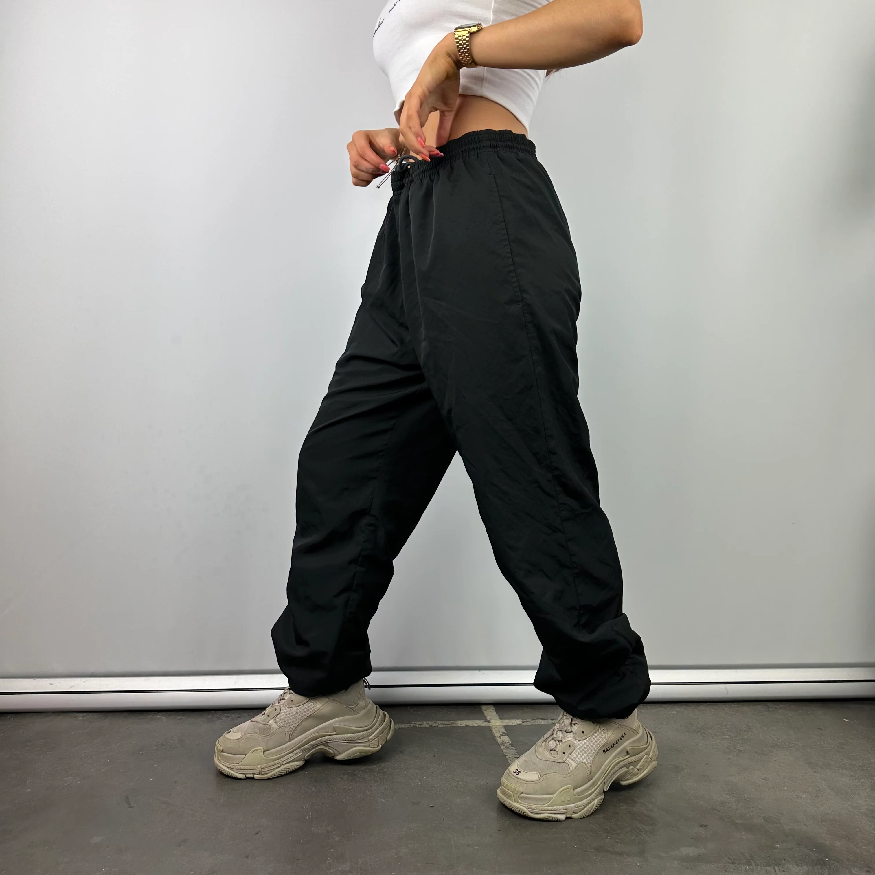 Lacoste Black Embroidered Logo Track Pants (M) - Image 5