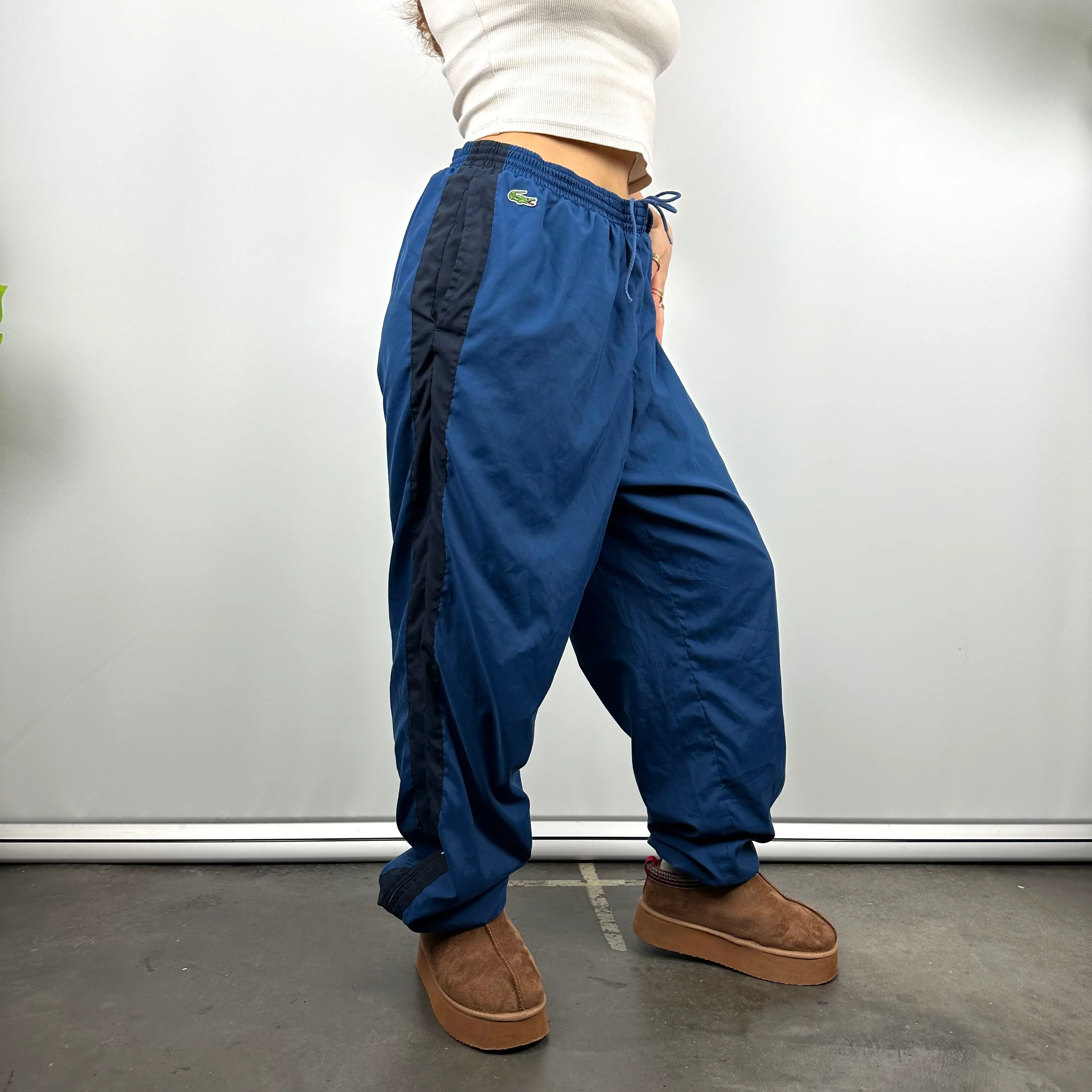 Lacoste Blue Embroidered Logo Track Pants (L)