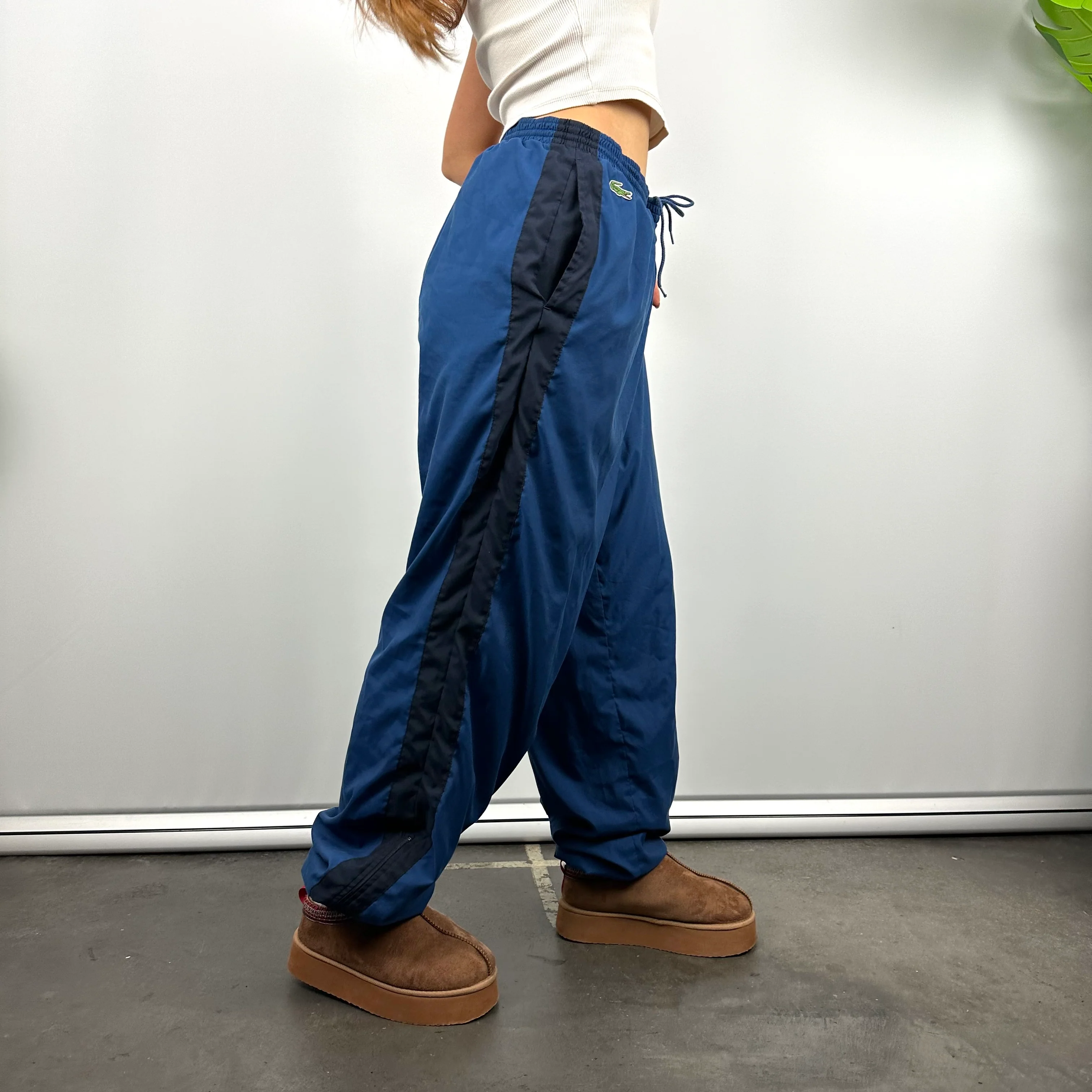 Lacoste Blue Embroidered Logo Track Pants (L) - Image 5