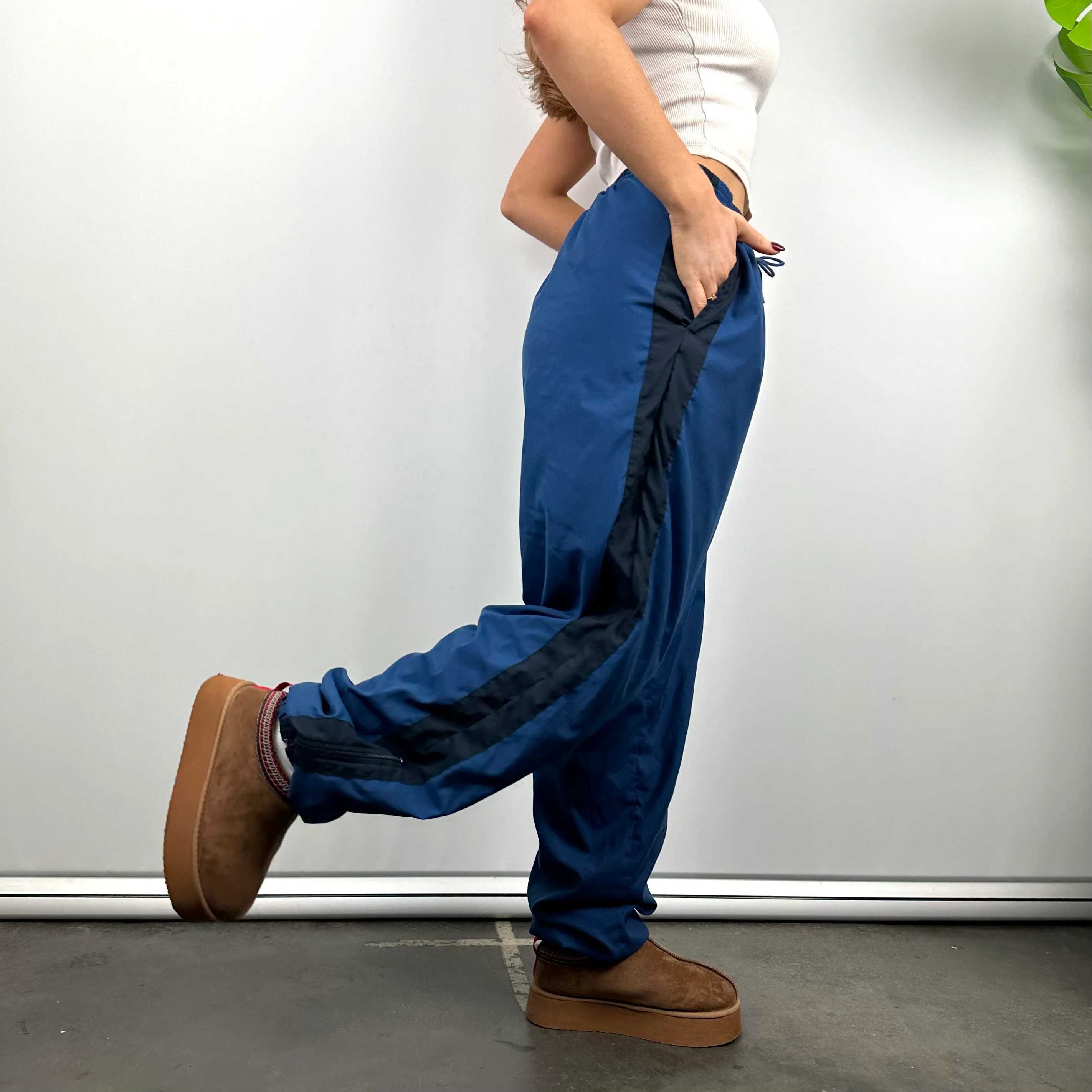 Lacoste Blue Embroidered Logo Track Pants (L) - Image 8