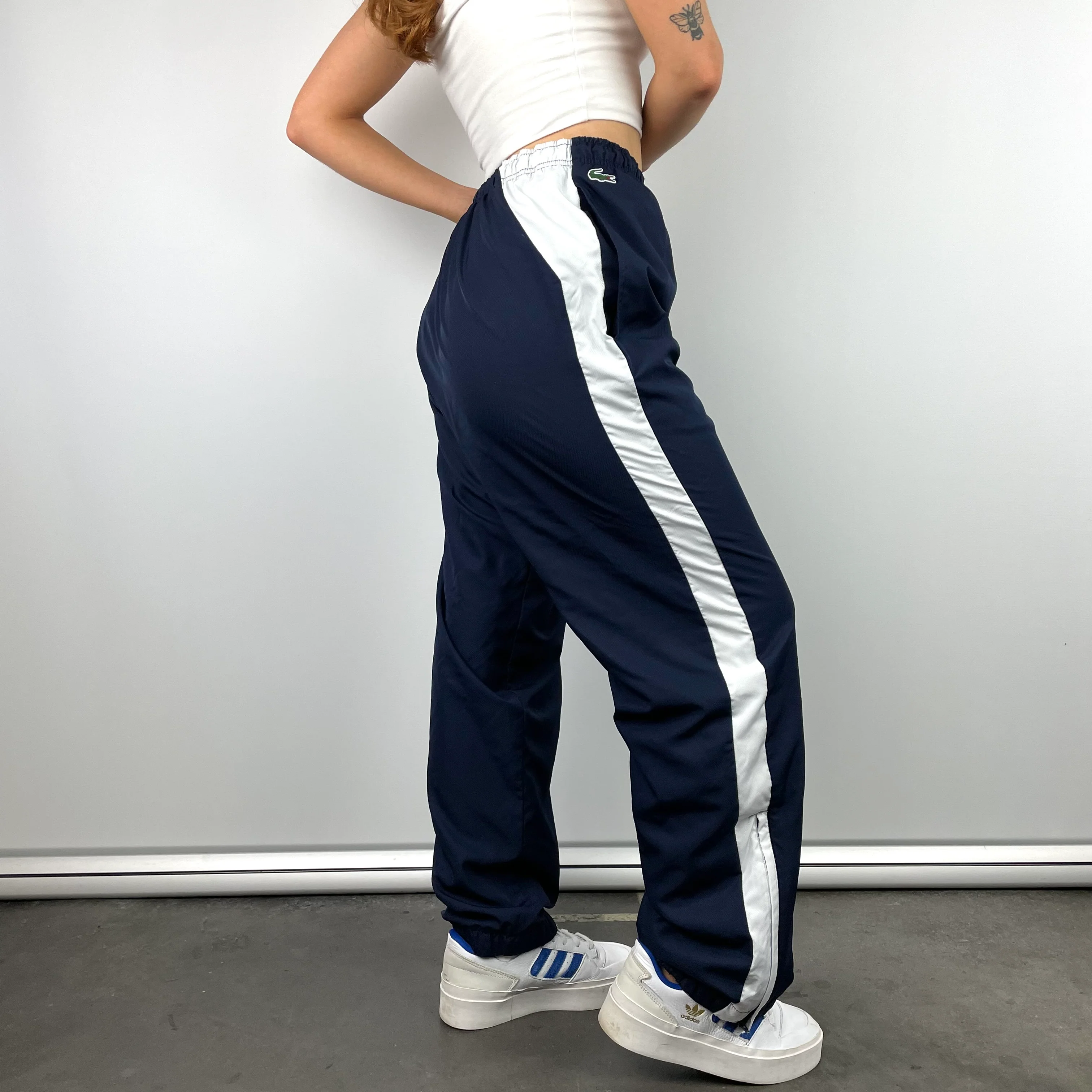 Lacoste Navy Embroidered Logo Track Pants (XL) - Image 2
