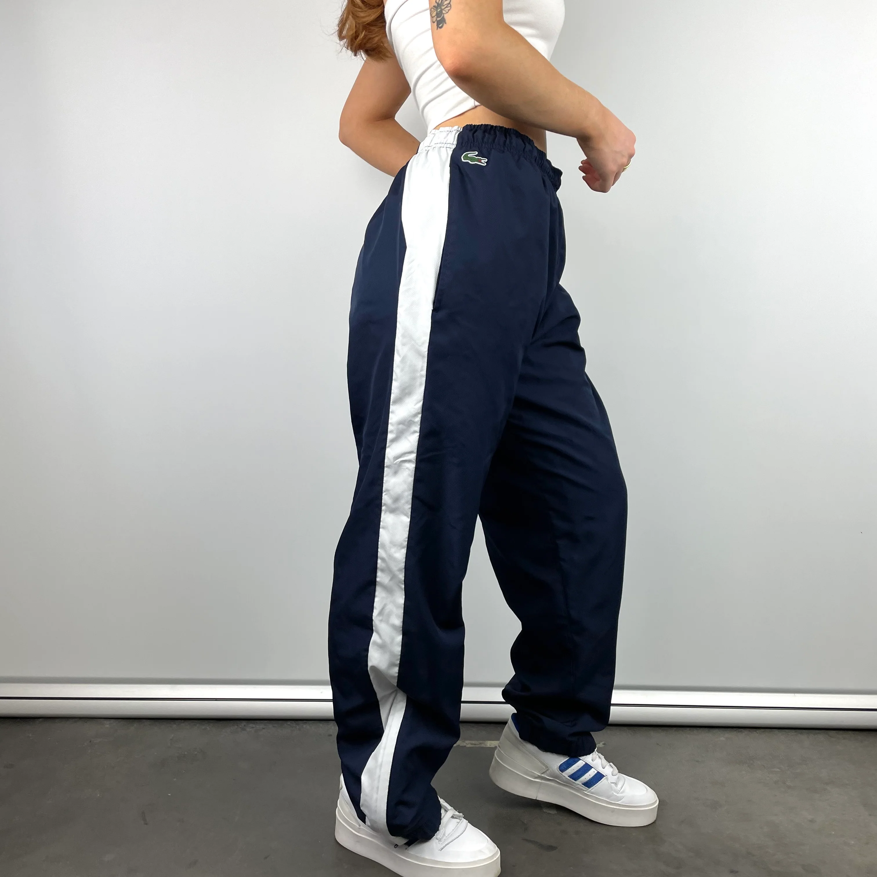 Lacoste Navy Embroidered Logo Track Pants (XL) - Image 6