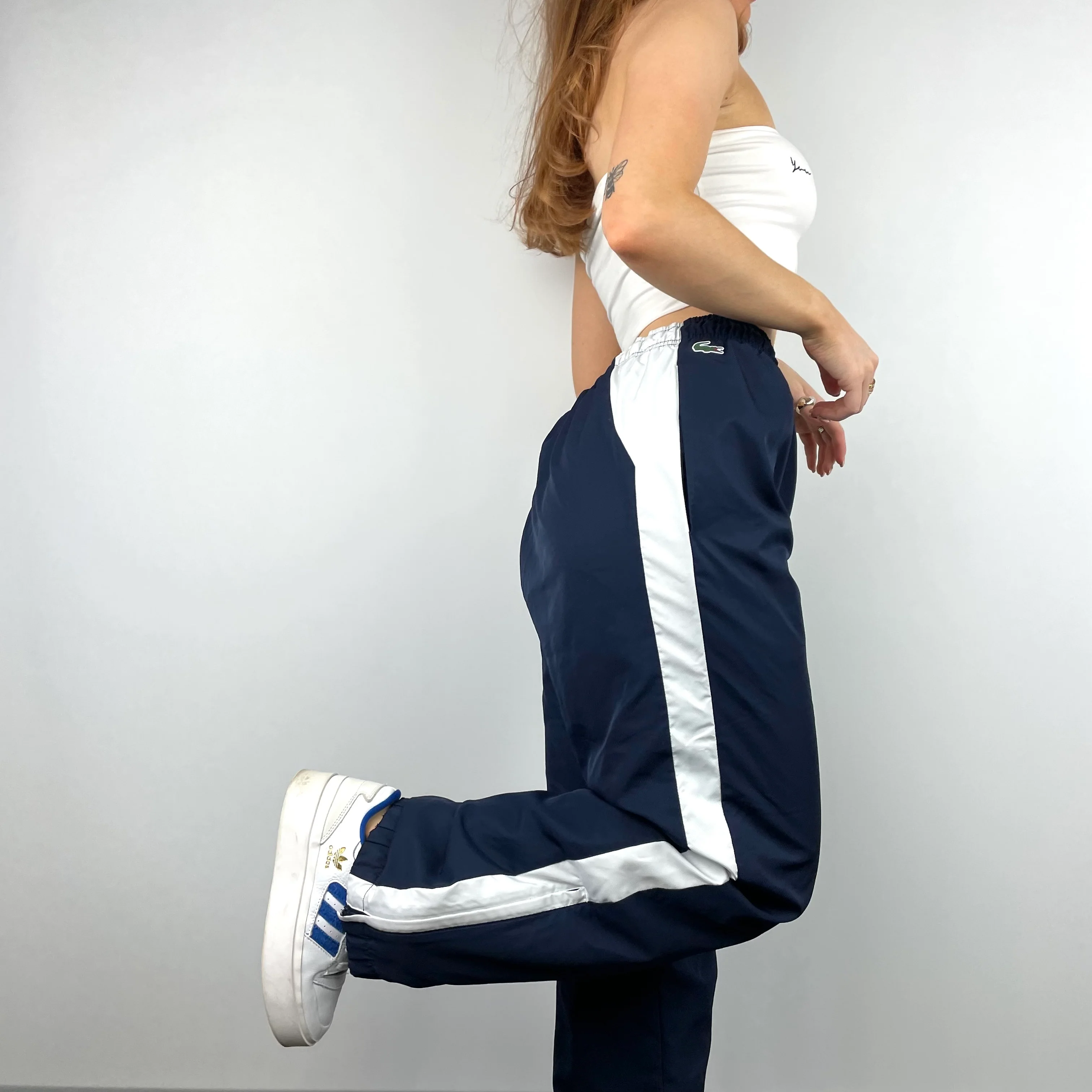 Lacoste Navy Embroidered Logo Track Pants (XL) - Image 7