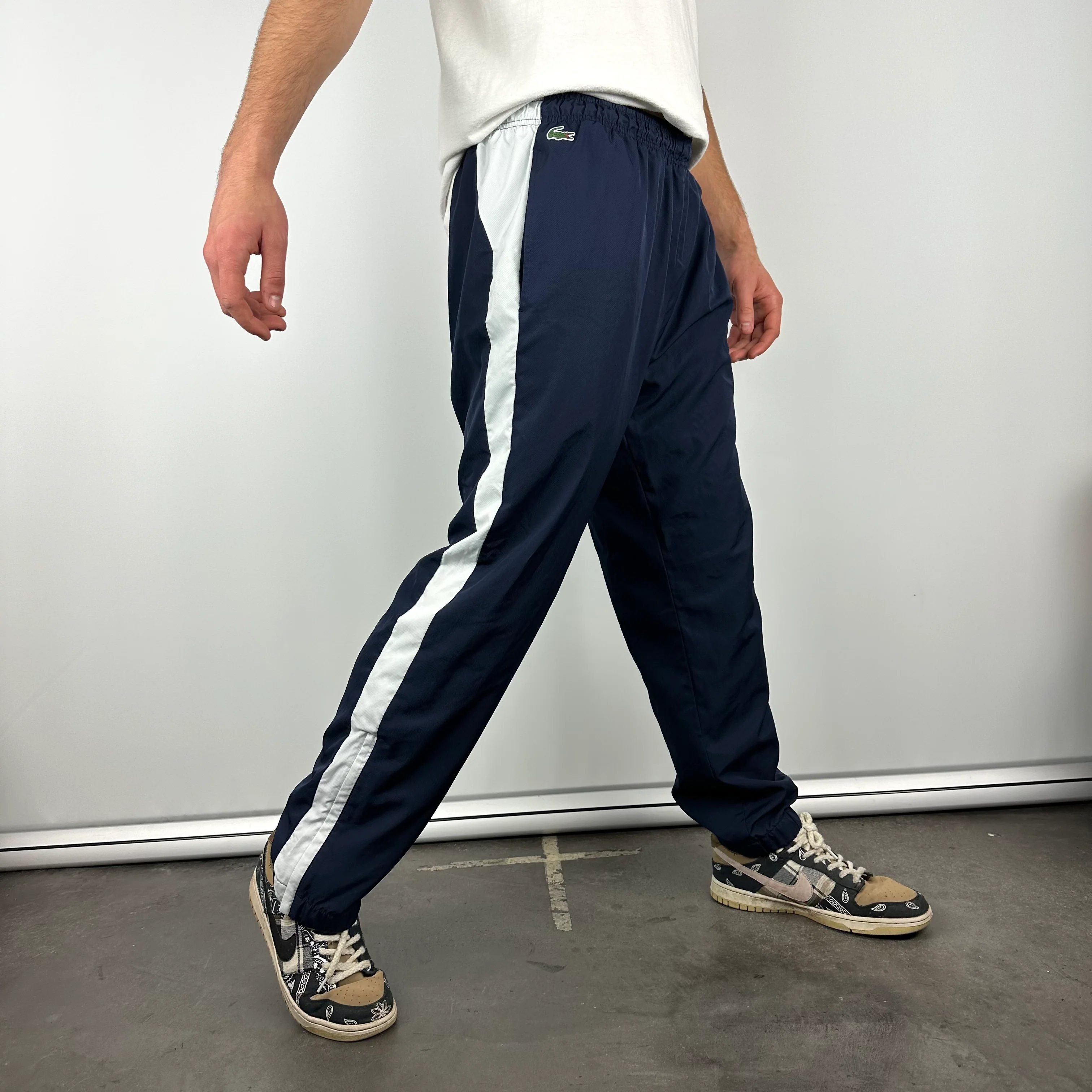 Lacoste Navy Embroidered Logo Track Pants (XL) - Image 2