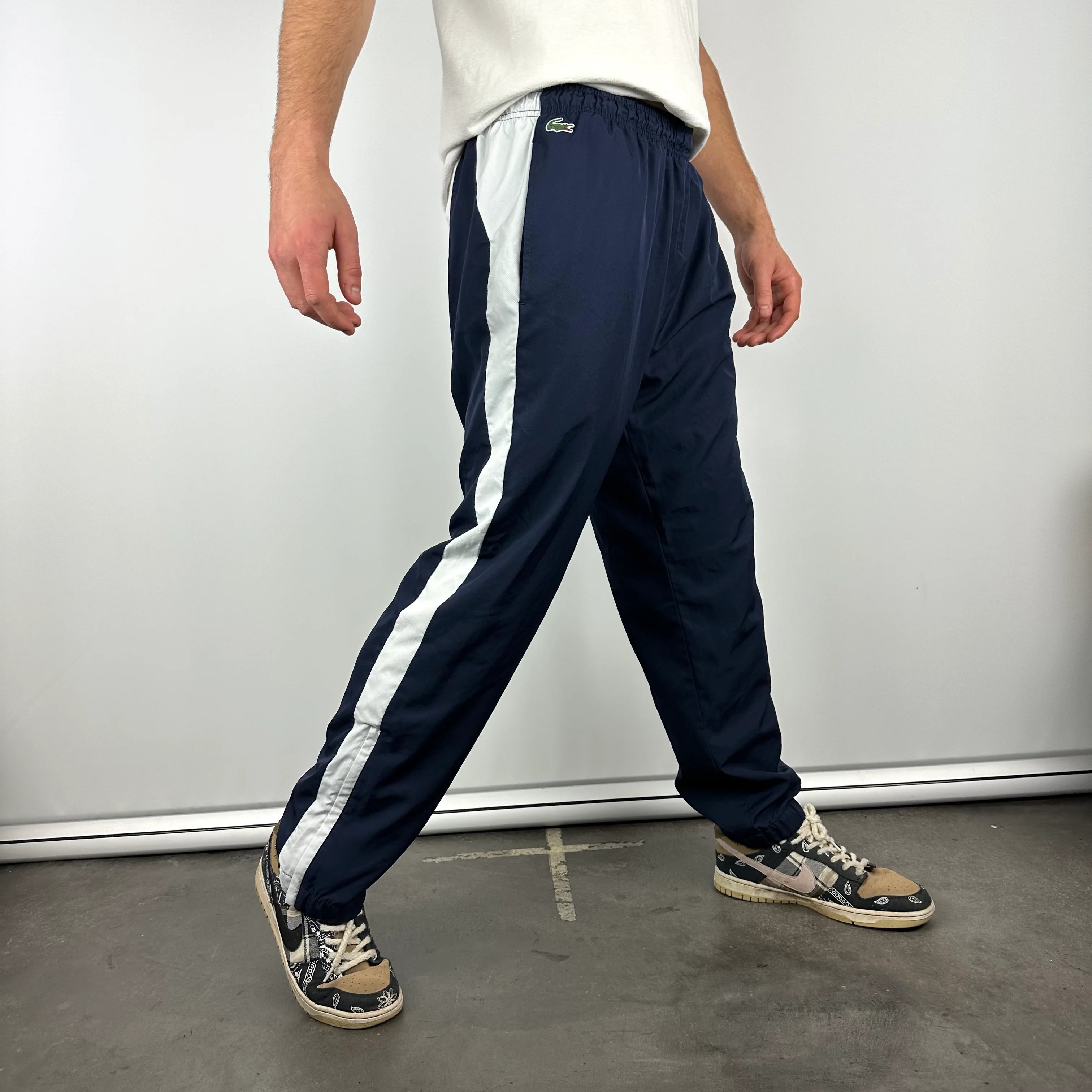 Lacoste Navy Embroidered Logo Track Pants (XL) - Image 6