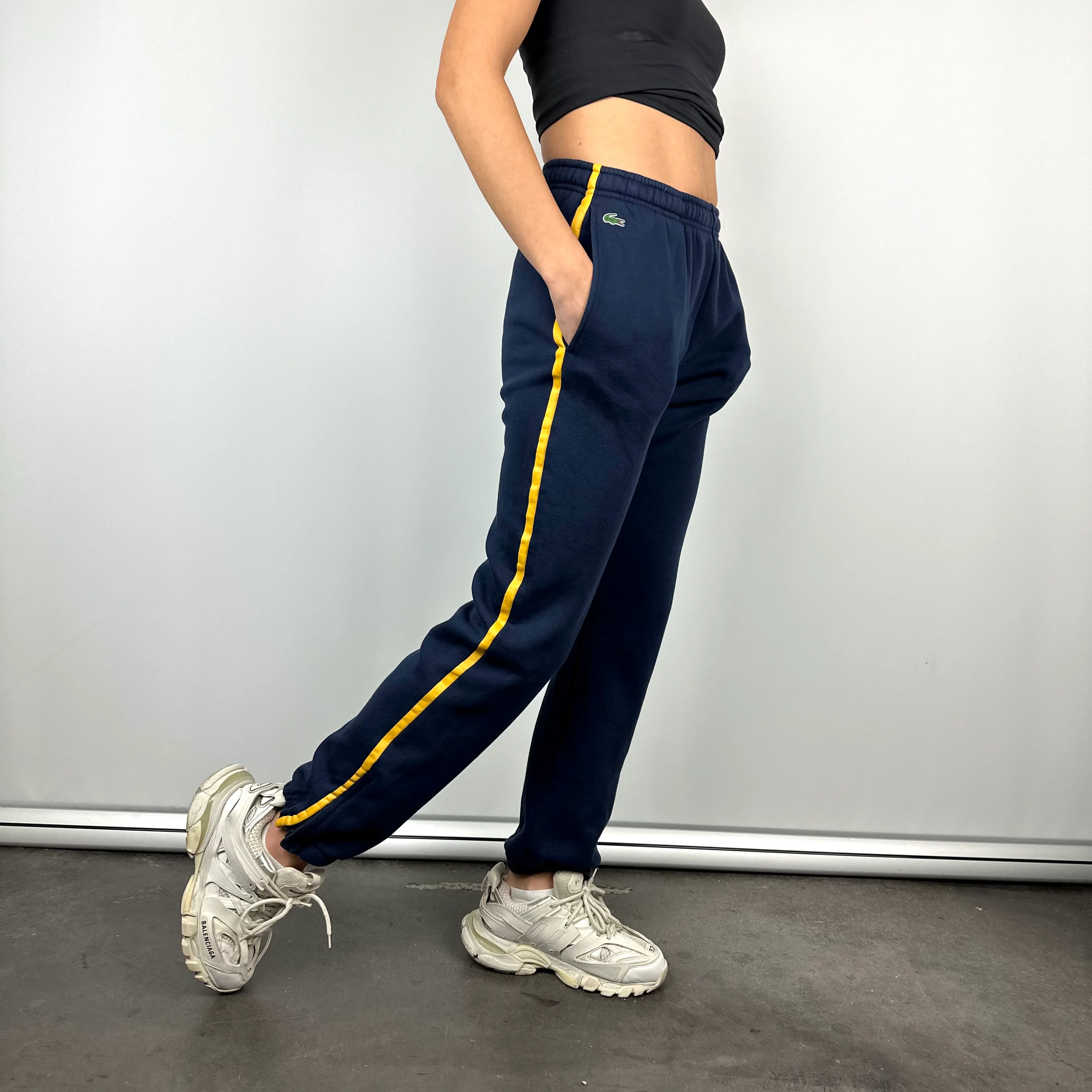 Lacoste Navy Embroidered Logo Track Pants (S) - Image 4