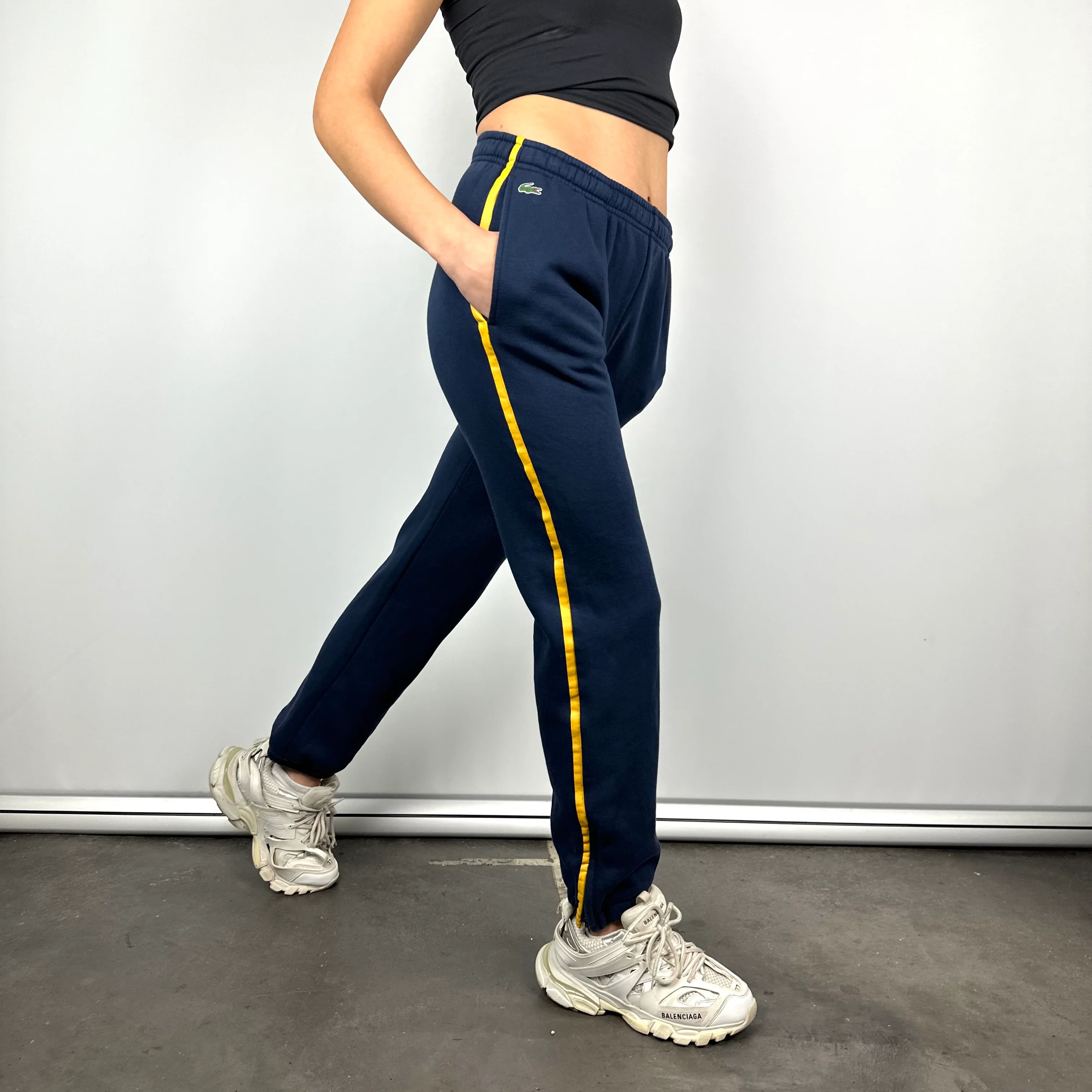 Lacoste Navy Embroidered Logo Track Pants (S) - Image 5