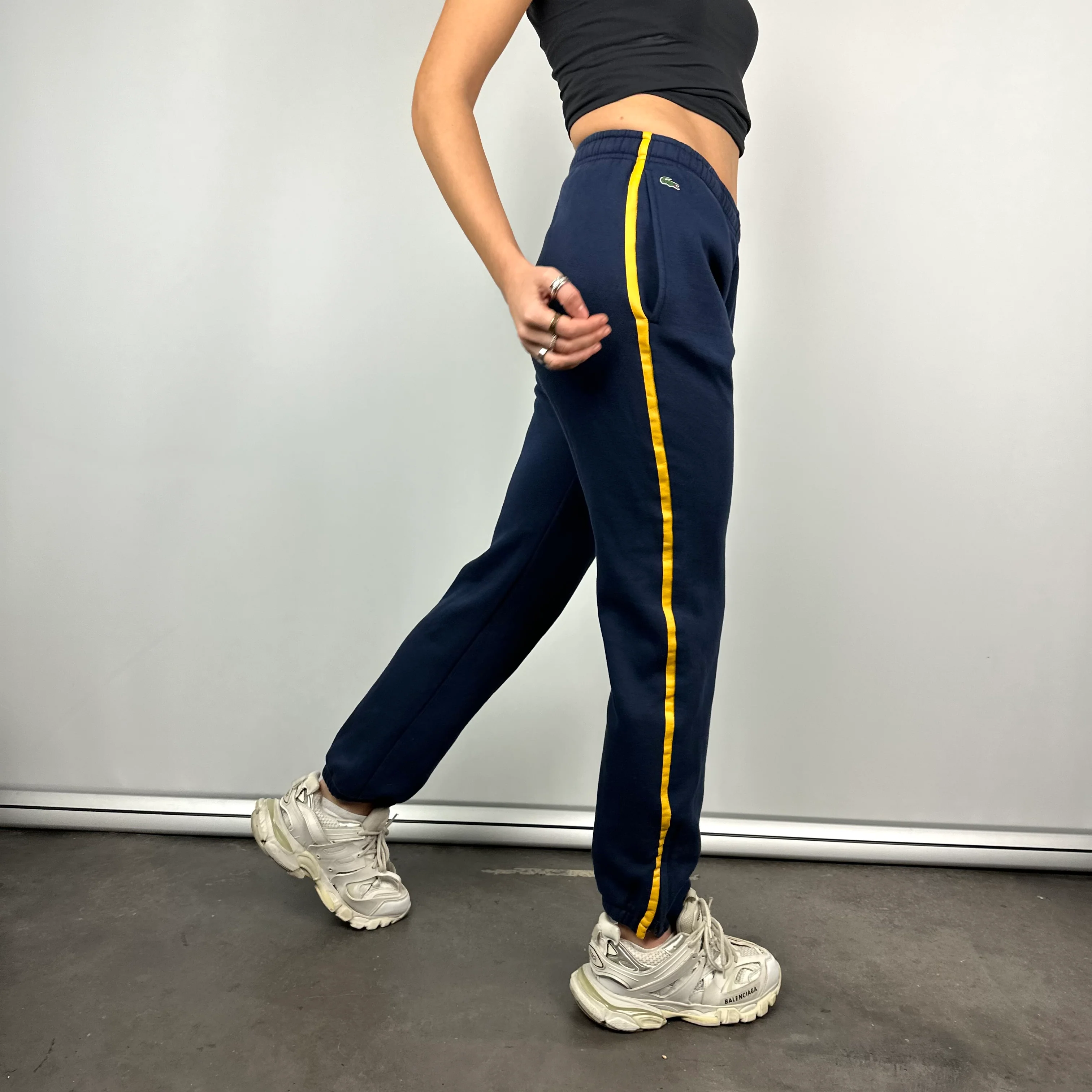 Lacoste Navy Embroidered Logo Track Pants (S) - Image 6