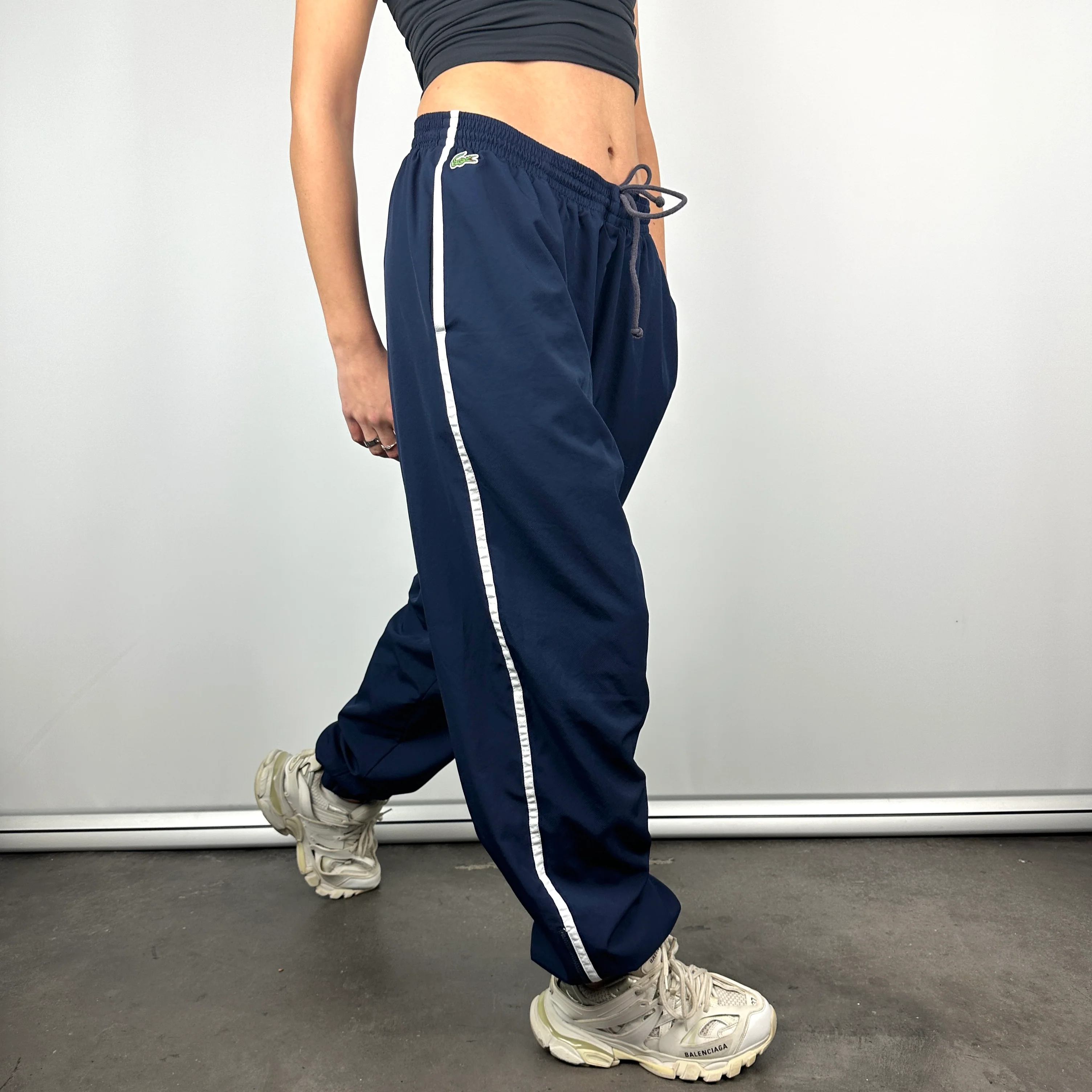 Lacoste Navy Embroidered Logo Track Pants (XL) - Image 5