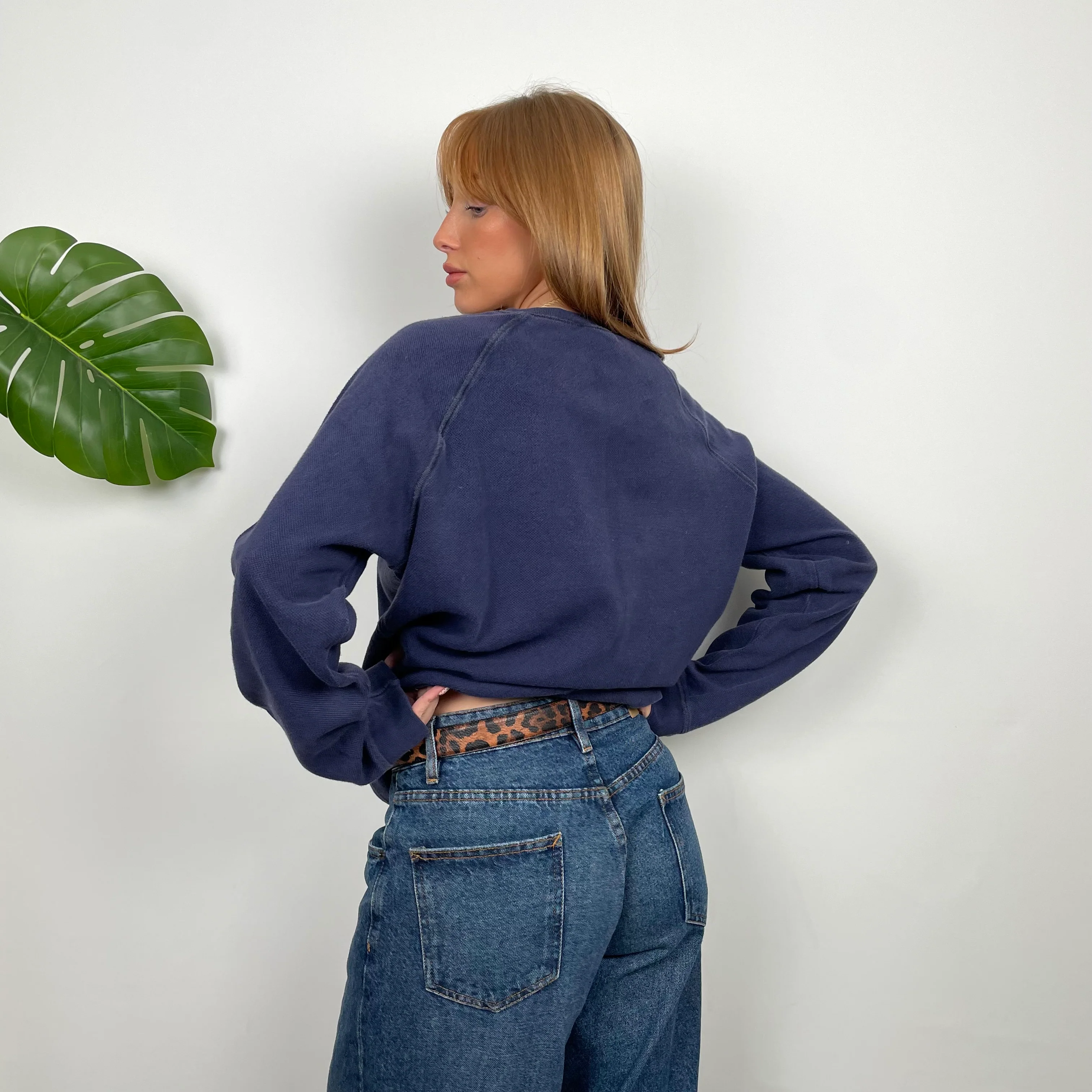 Lacoste RARE Navy Embroidered Logo Sweatshirt (S) - Image 4